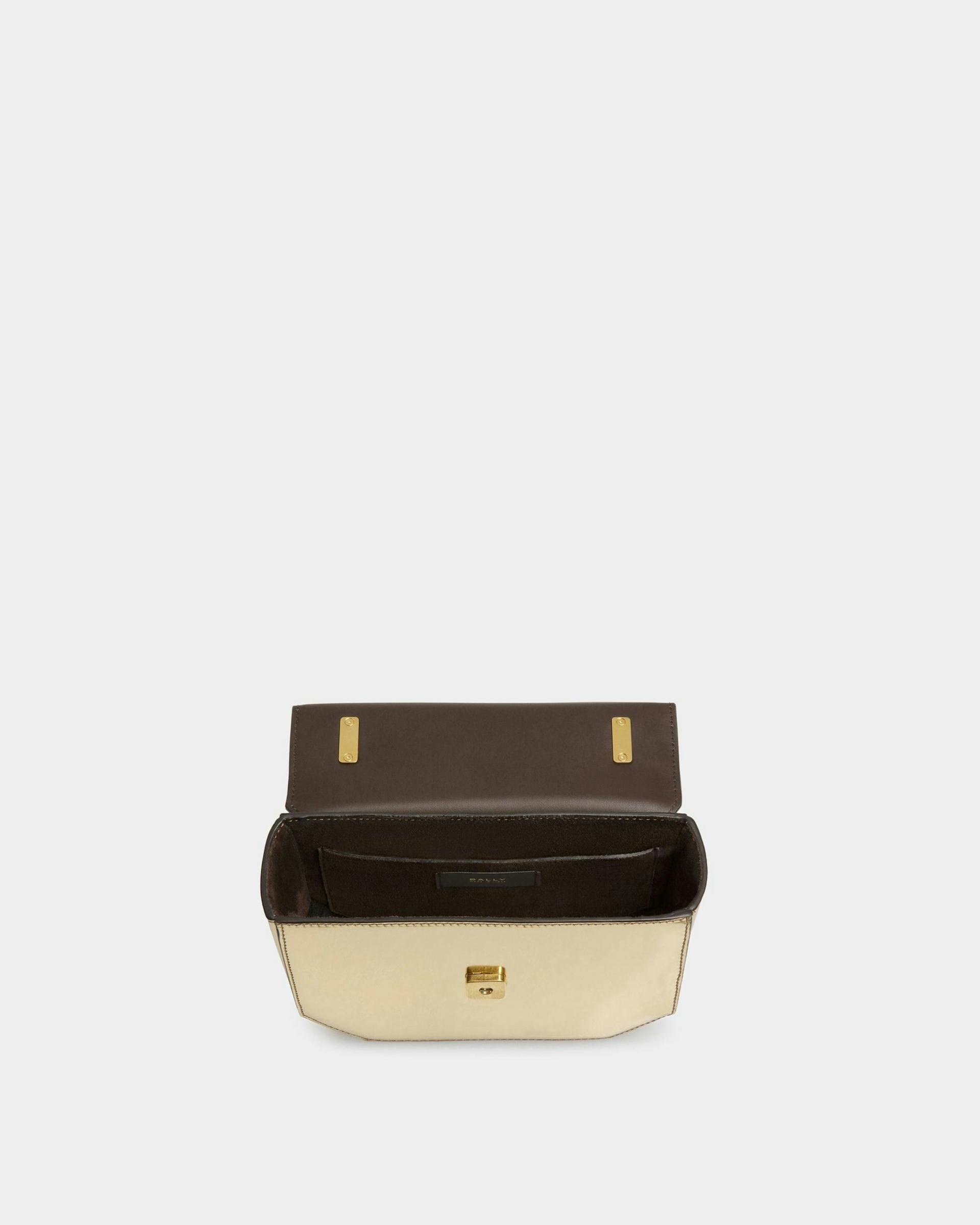 Emblem Minibag In Gold Leather - Women's - Bally - 04