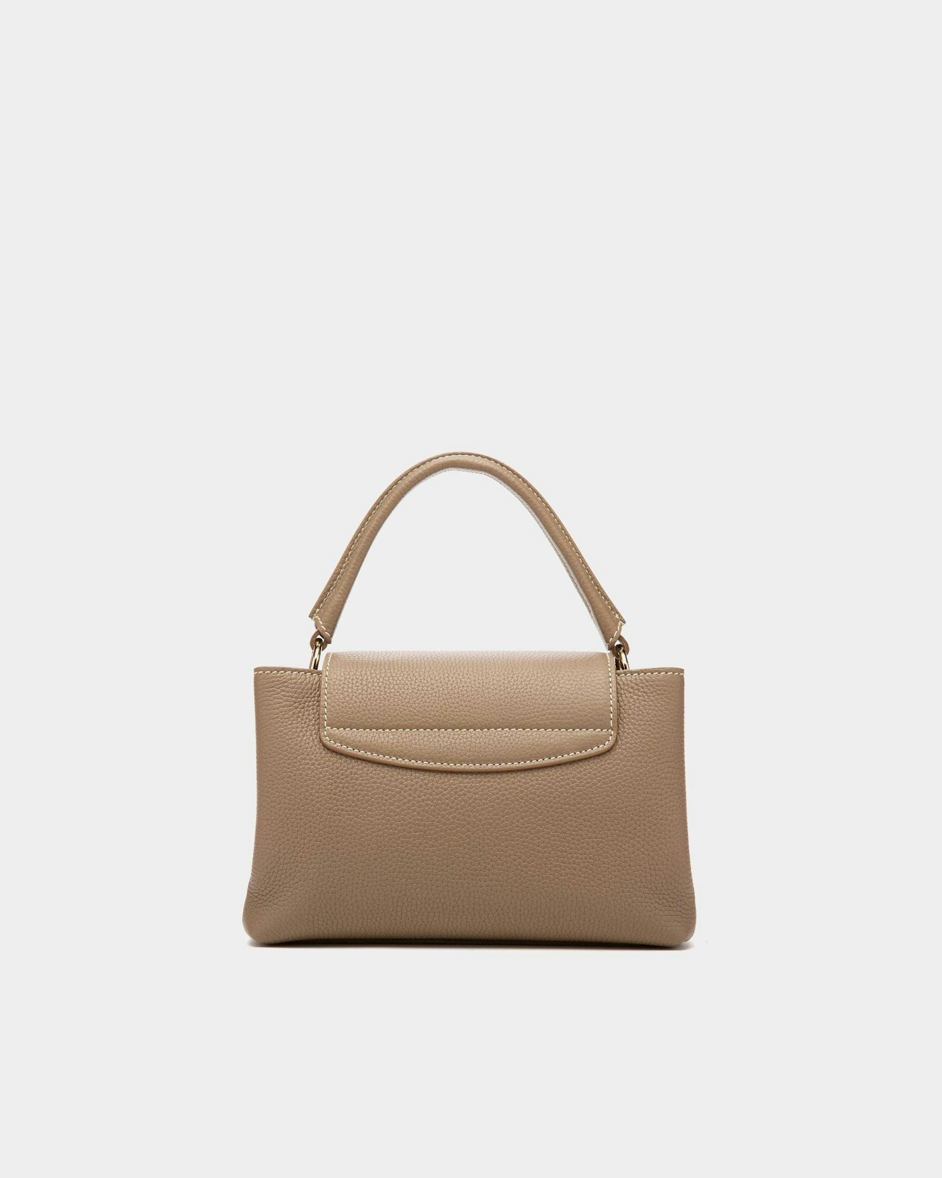 Women's Layka Leather Top Handle Bag In Light Brown | Bally | Still Life Back