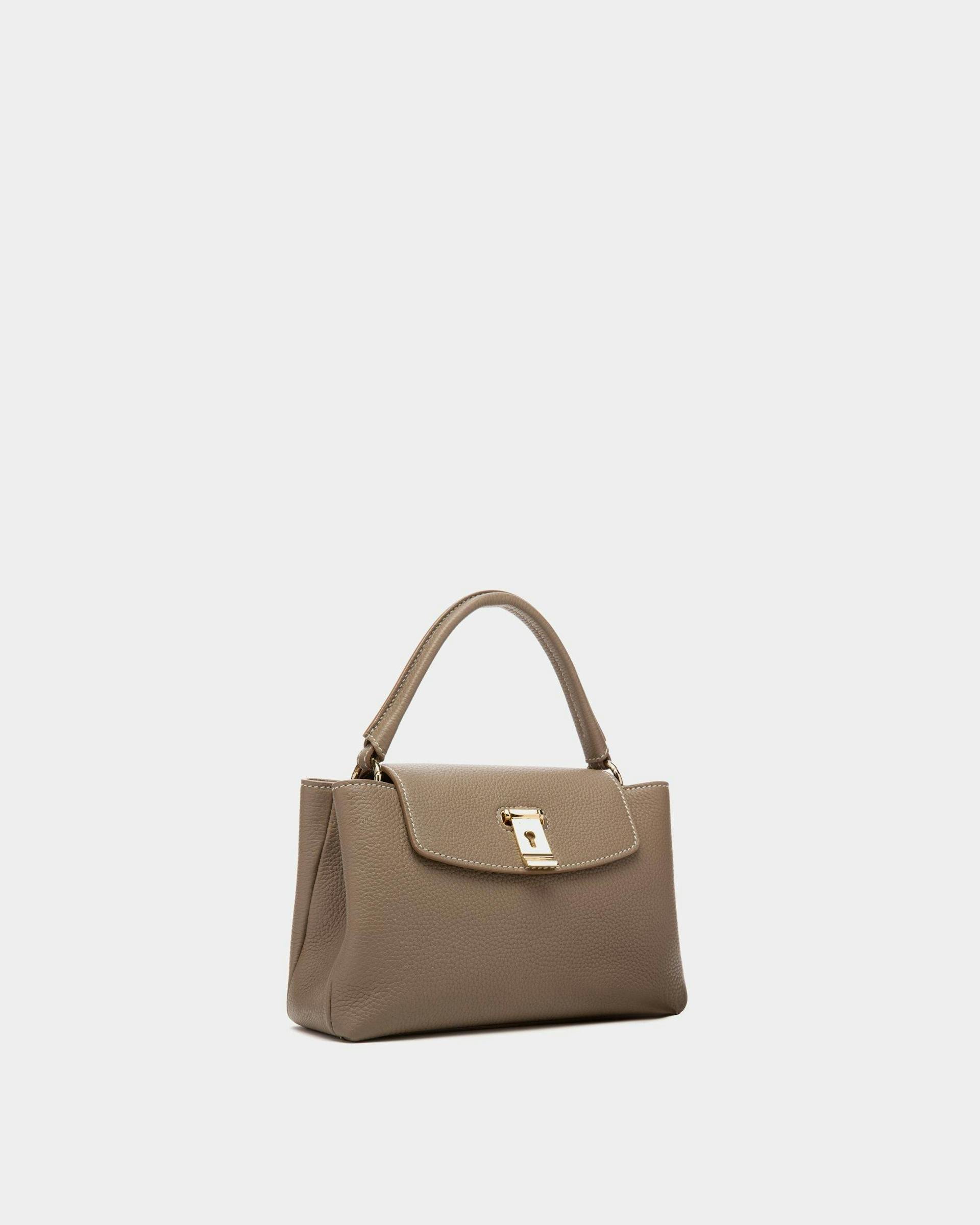 Layka Leather Top Handle Bag In Light Brown - Women's - Bally - 04