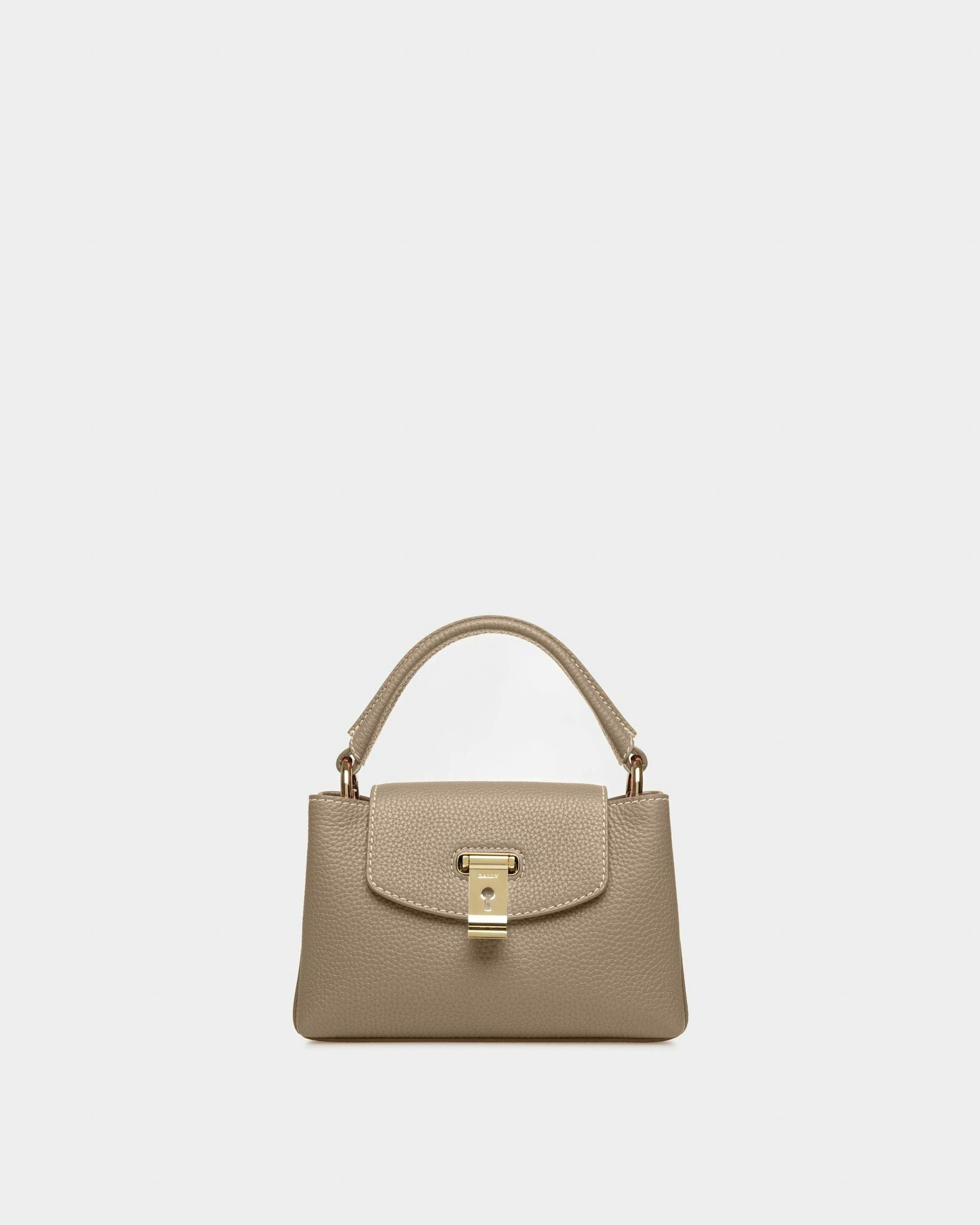 Lock Me Top Handle Bag In Light Brown Leather - Women's - Bally - 01