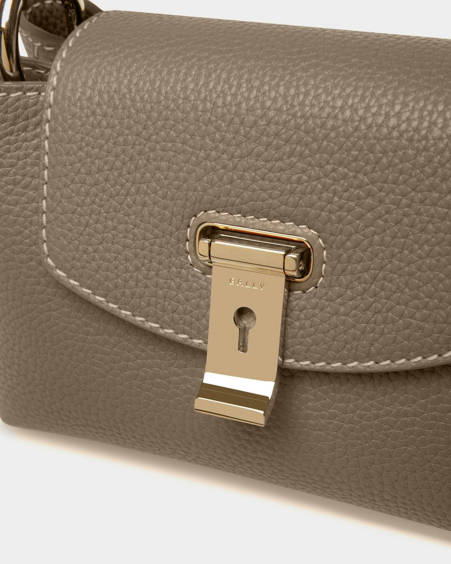 Lock Me Top Handle Bag In Light Brown Leather - Women's - Bally - 06