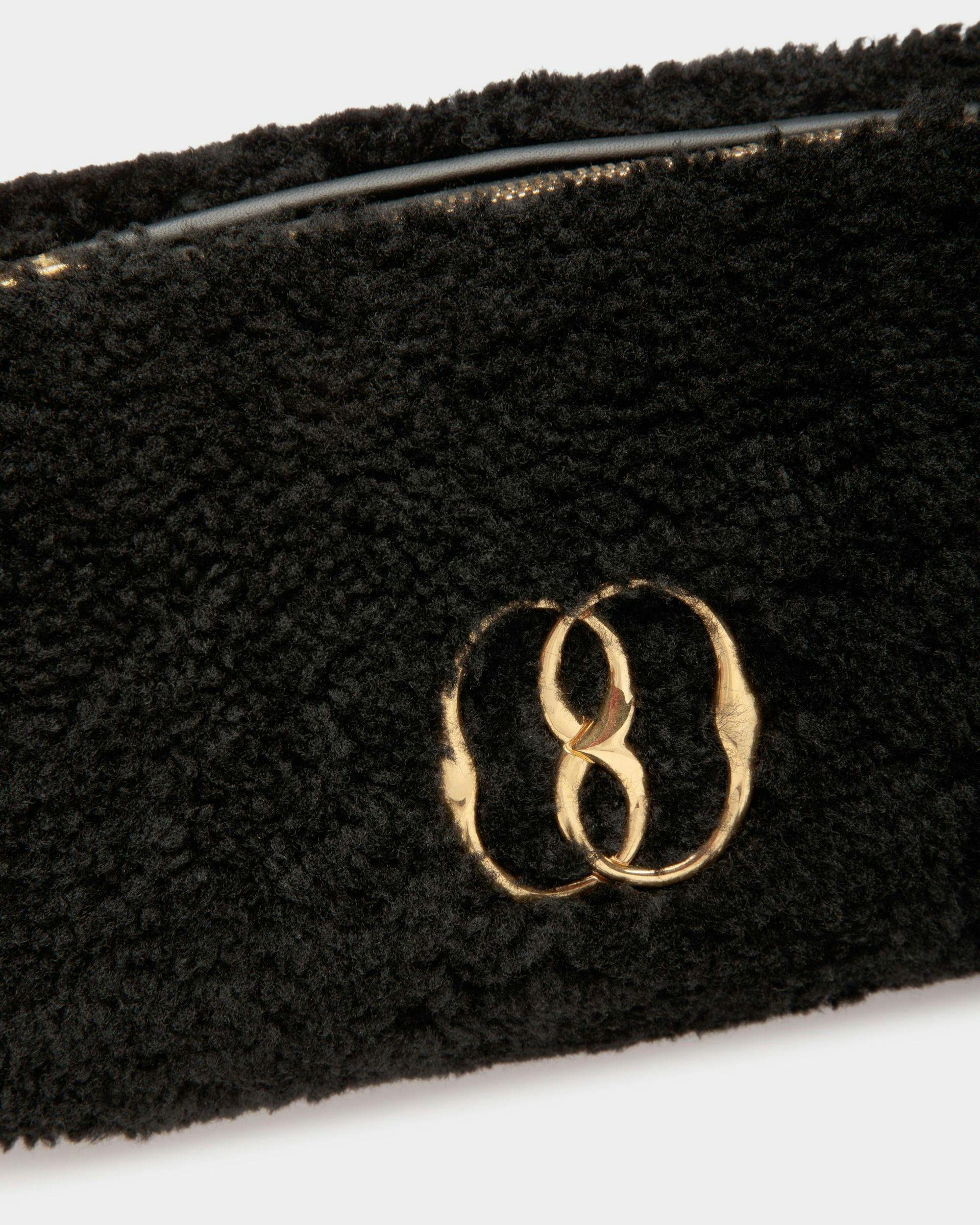 Emblem Minibag In Black Wool - Women's - Bally - 06