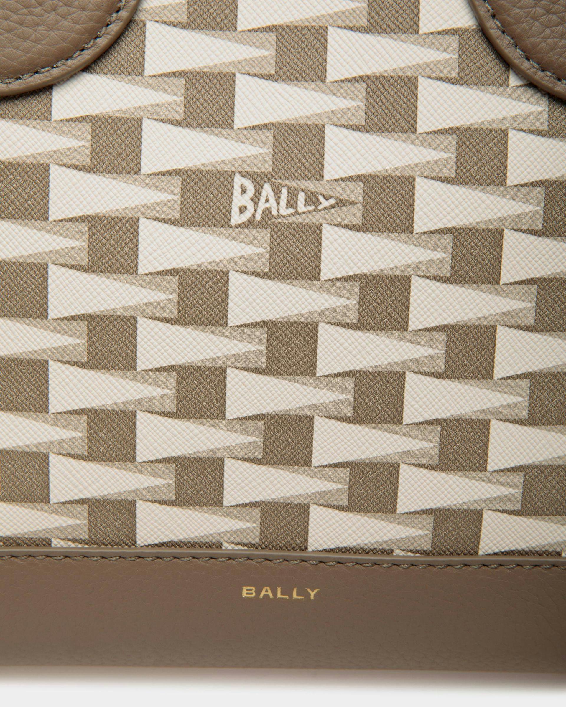 Women's Pennant Mini Tote Bag in Beige TPU | Bally | Still Life Detail