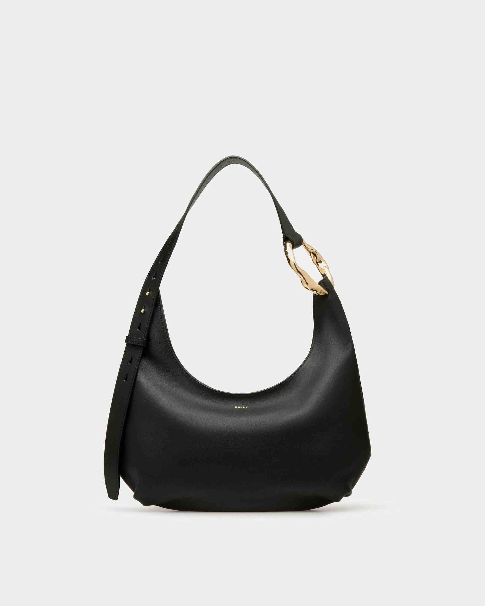 Baroque Hobo Bag In Black Leather - Women's - Bally