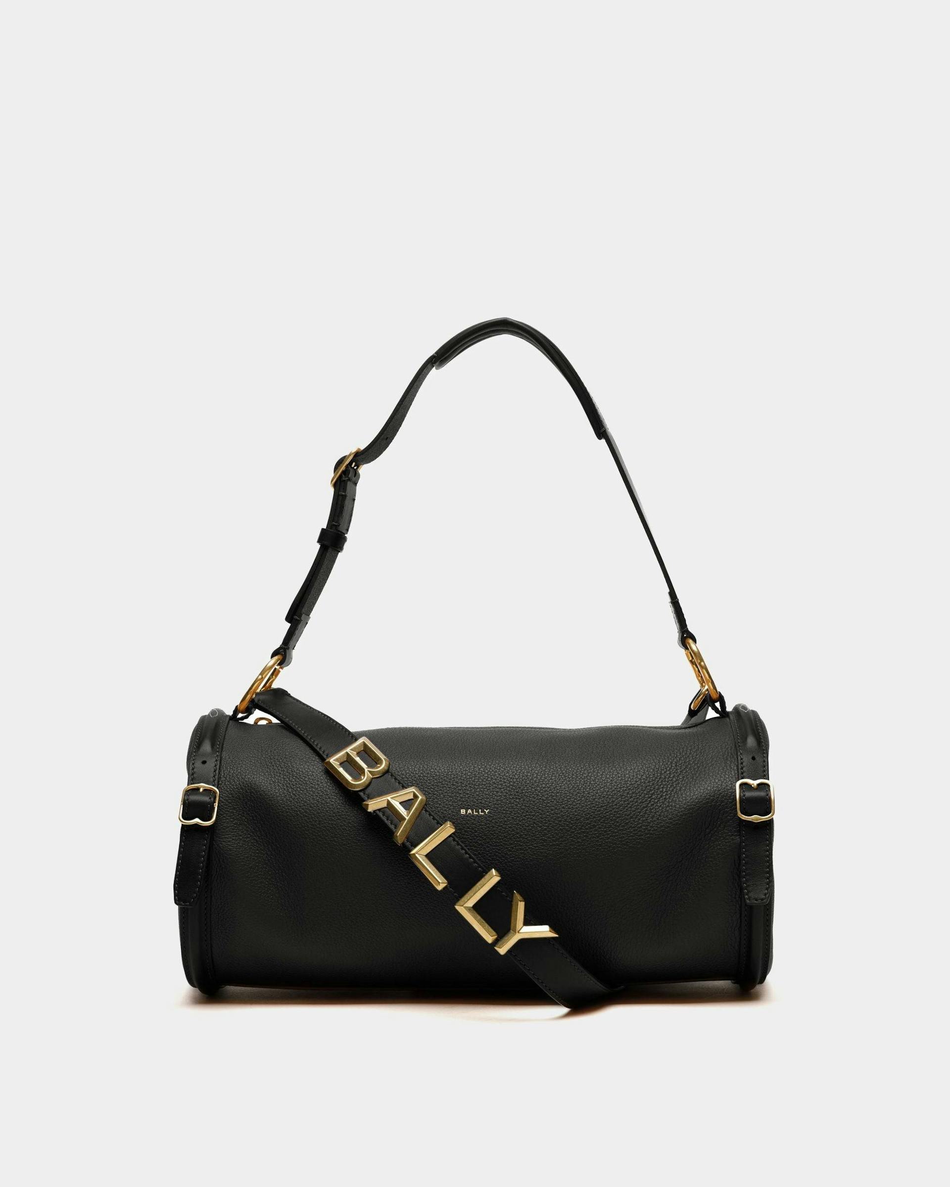 Small Barrel Crossbody Bag In Black Leather - Women's - Bally - 01