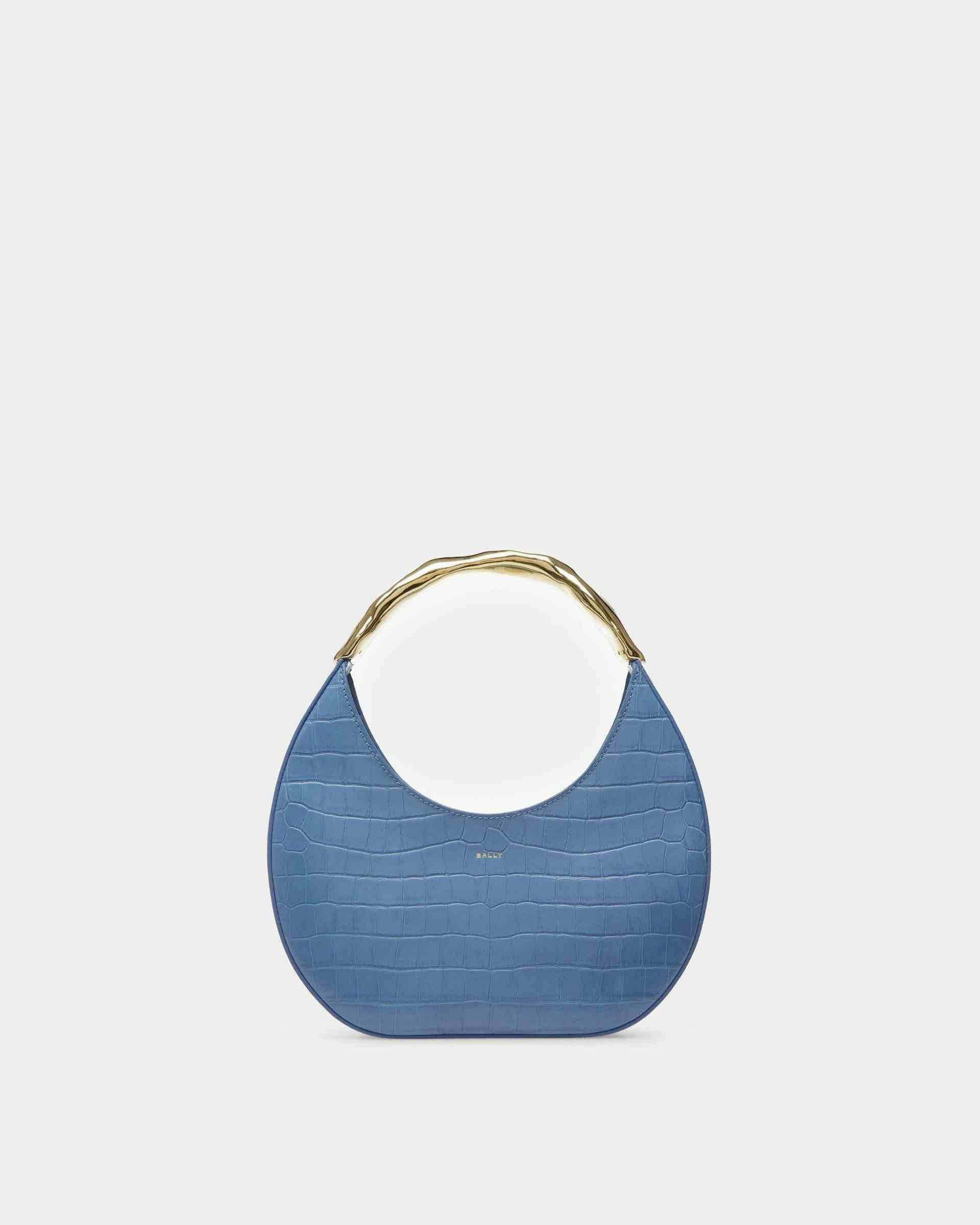 Baroque Hobo Bag In Blue Kiss Leather - Women's - Bally
