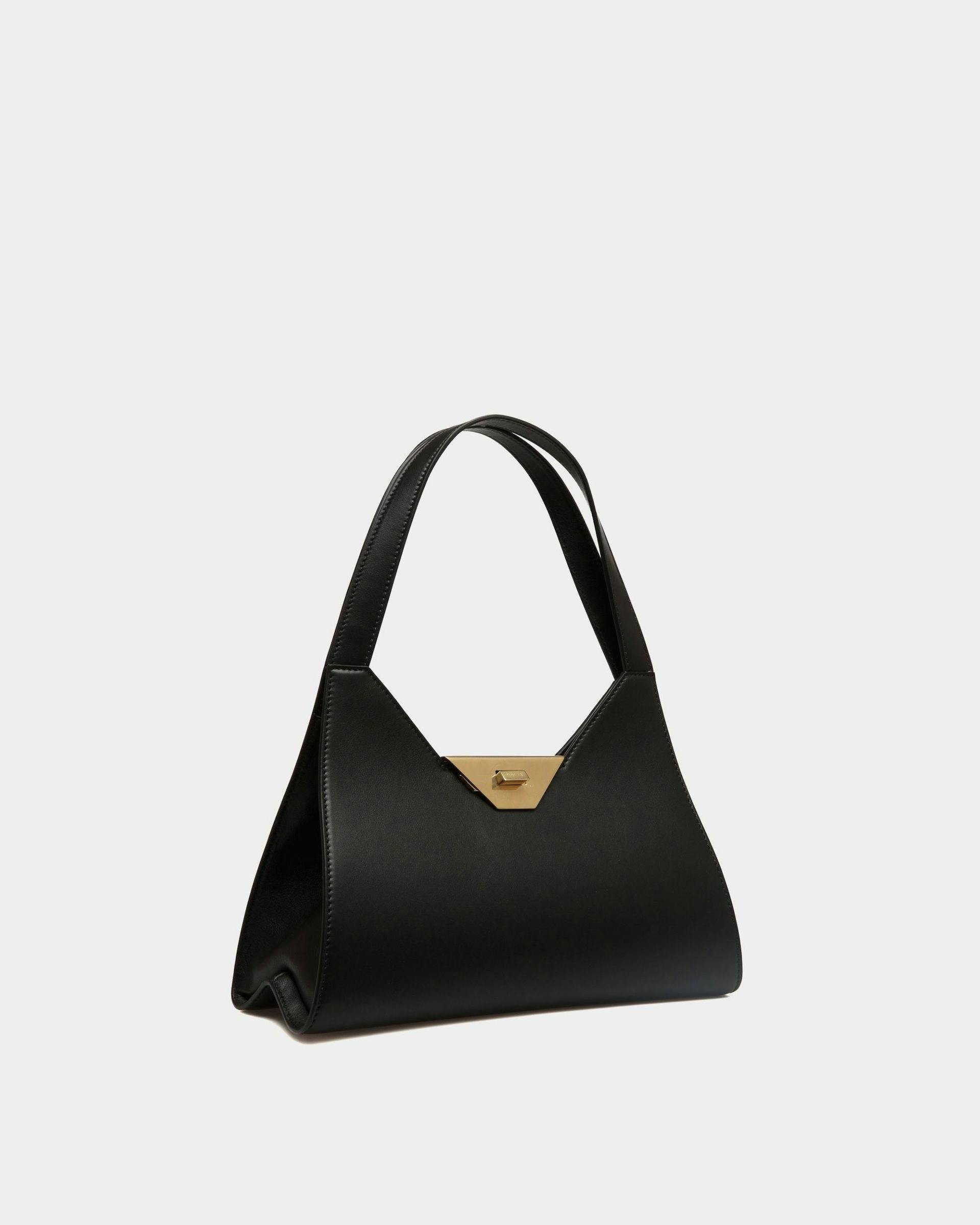 Women's Tilt Shoulder Bag in Black Leather | Bally | Still Life 3/4 Front