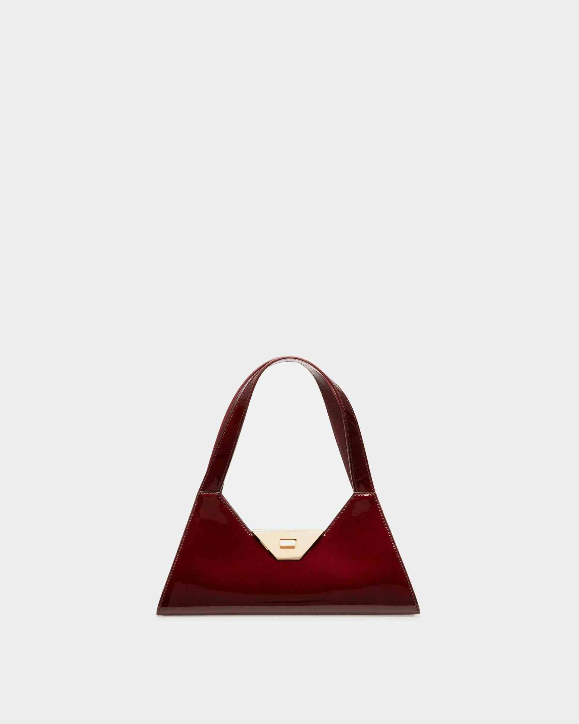 Trilliant Small Shoulder Bag In Deep Red Leather - Women's - Bally