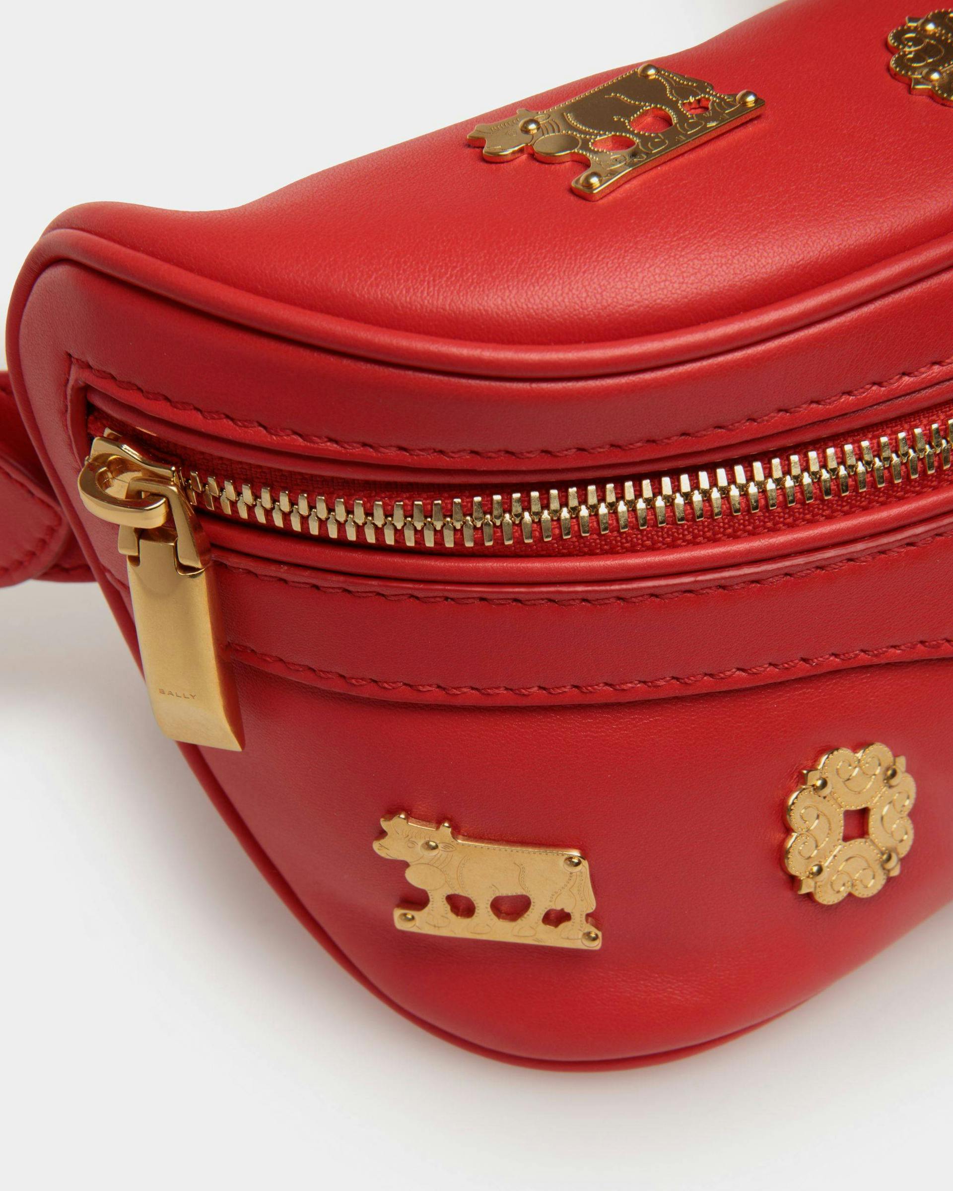 Women's Moutain Belt Bag  in Red Leather | Bally | Still Life Detail