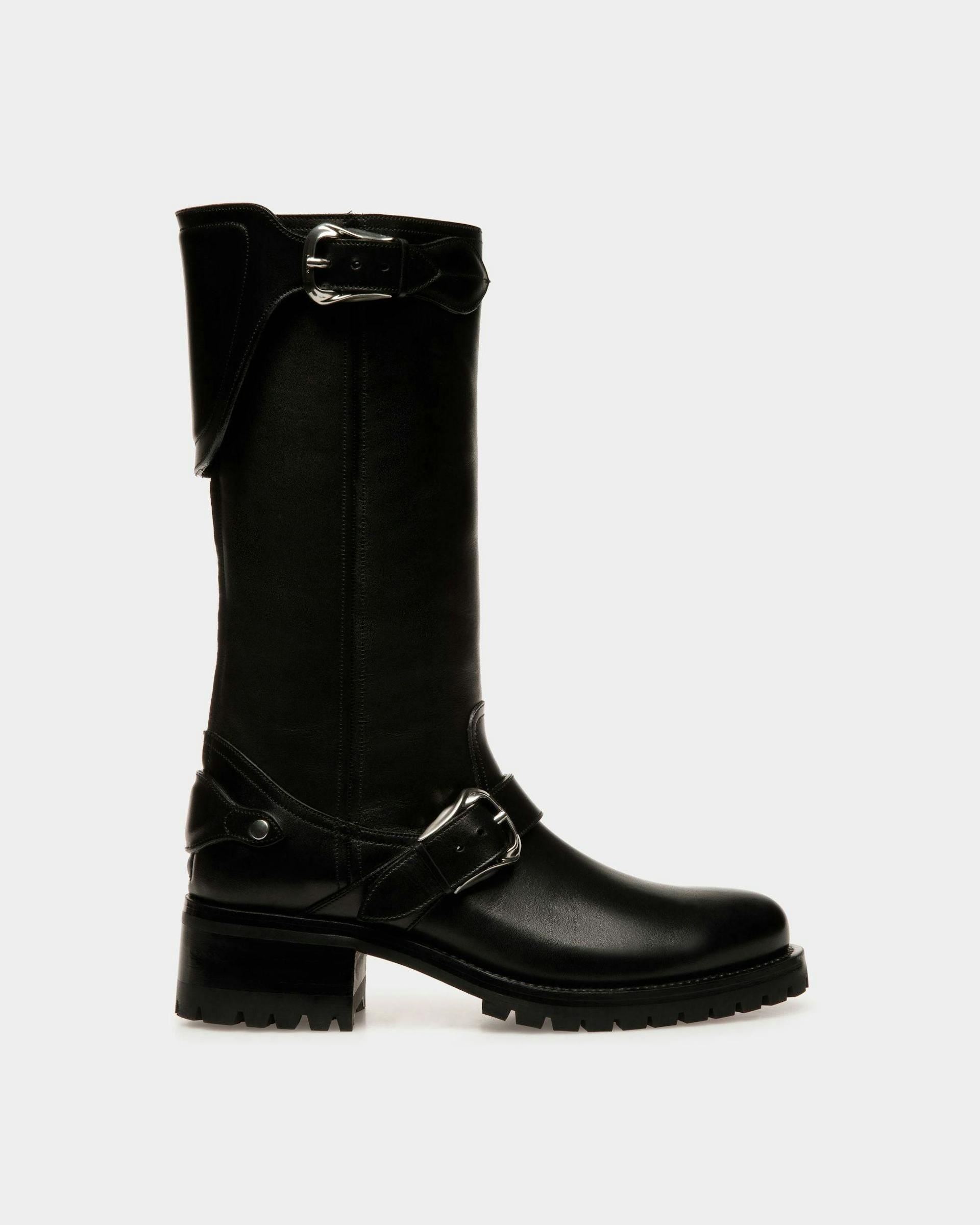 Ardis Long Boots In Black Leather - Women's - Bally - 01