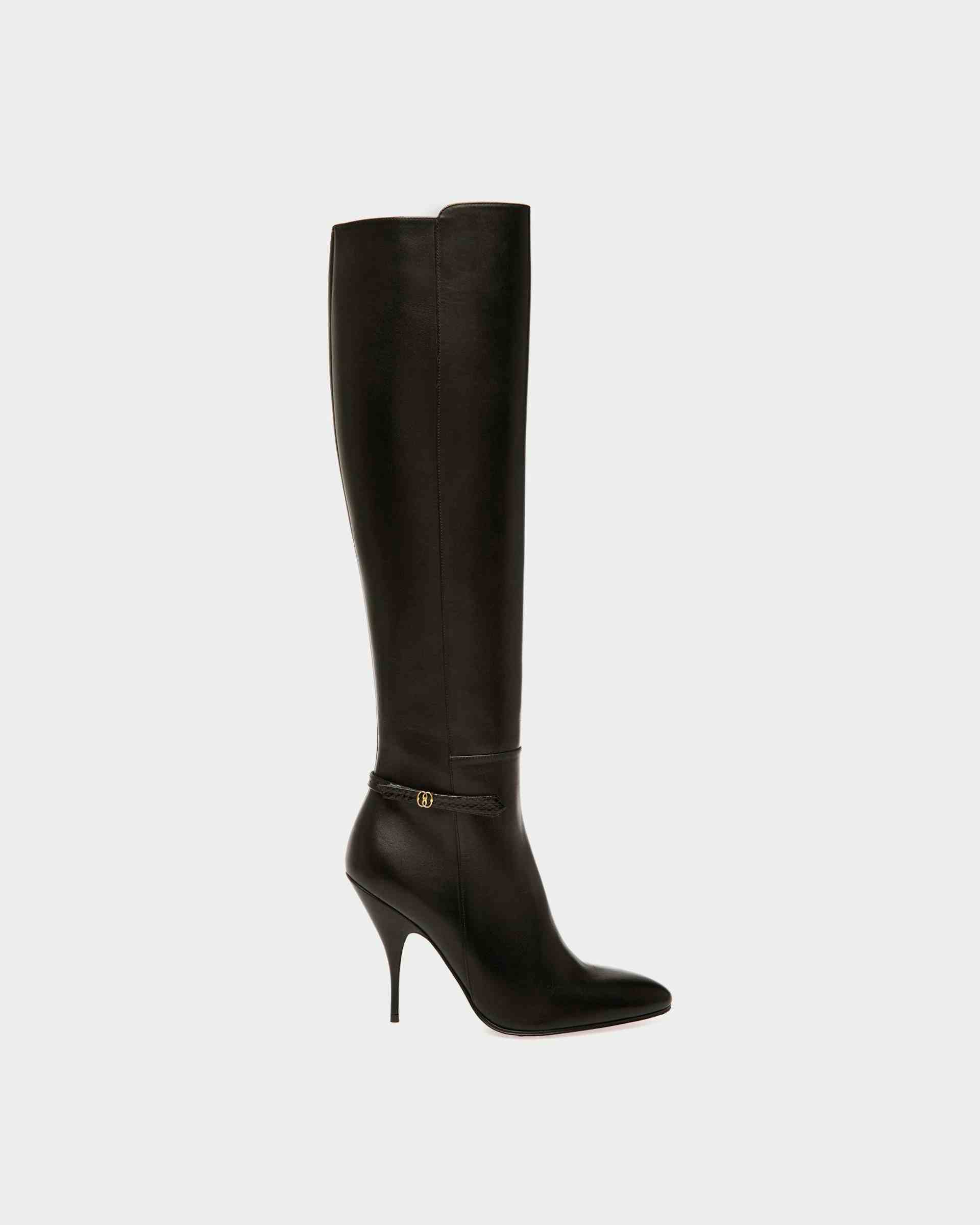 Paulina Boots In Black Leather - Women's - Bally