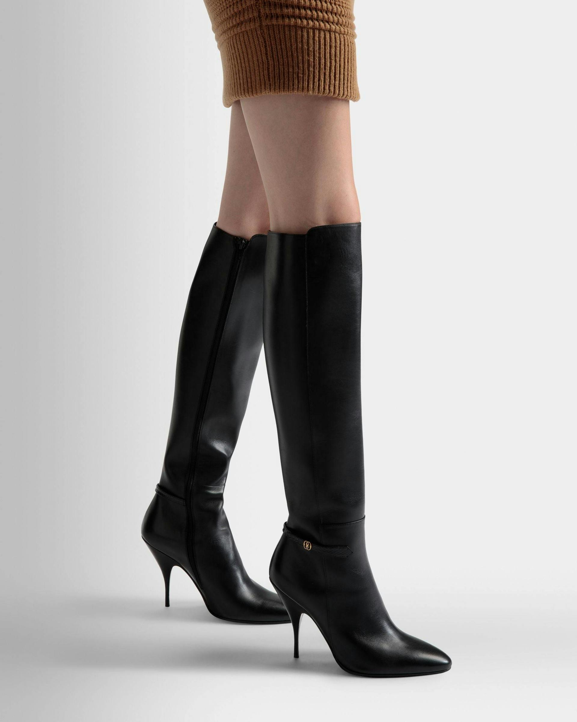 Paulina Boots In Black Leather - Women's - Bally - 02