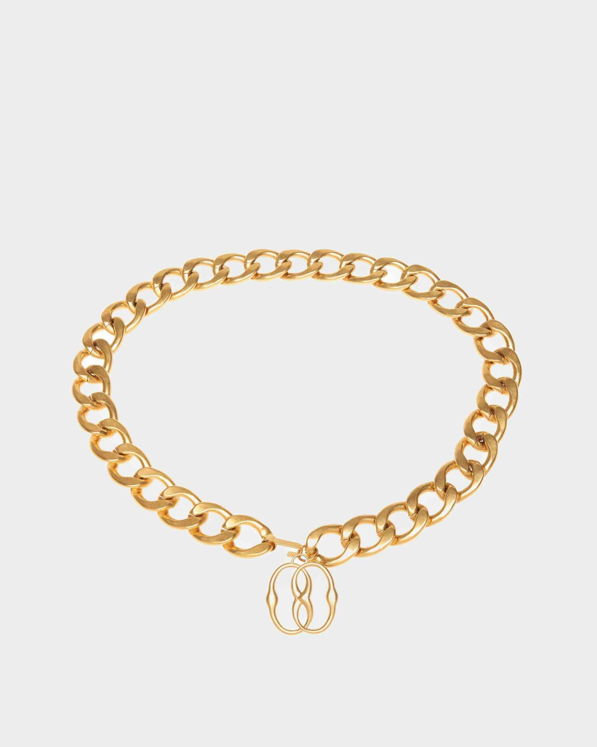 Emblem Chain Belt In Gold Brass - Women's - Bally