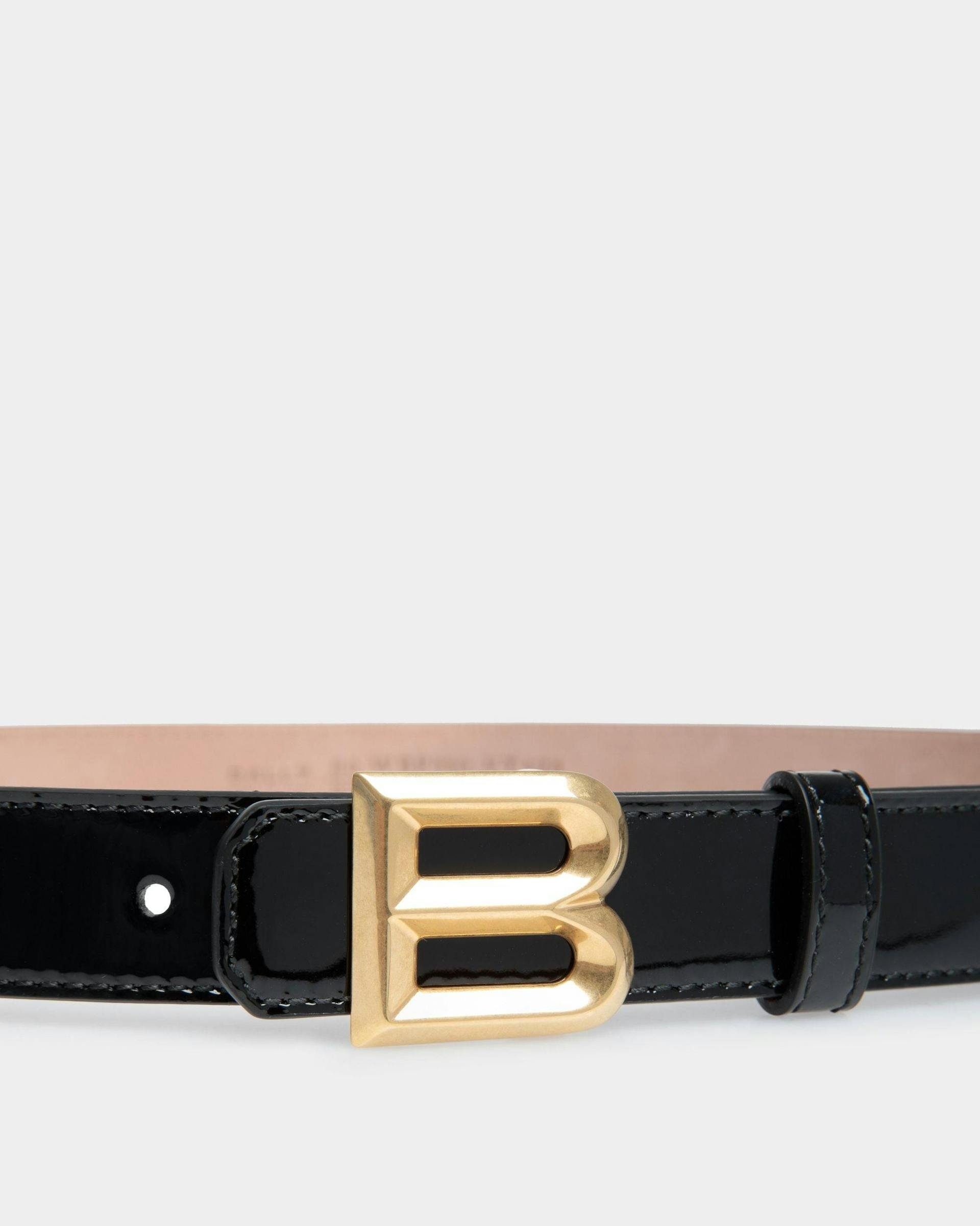 B Bold 25mm Belt In Black Leather - Women's - Bally - 03