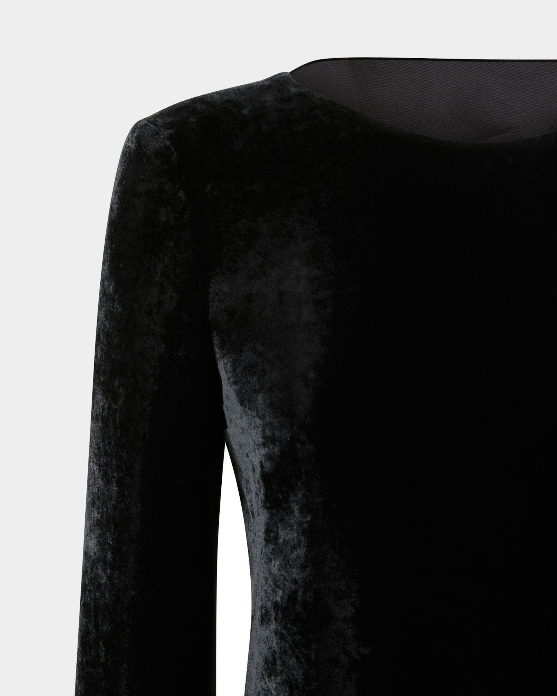 Mini Dress in Black Velvet - Women's - Bally - 02