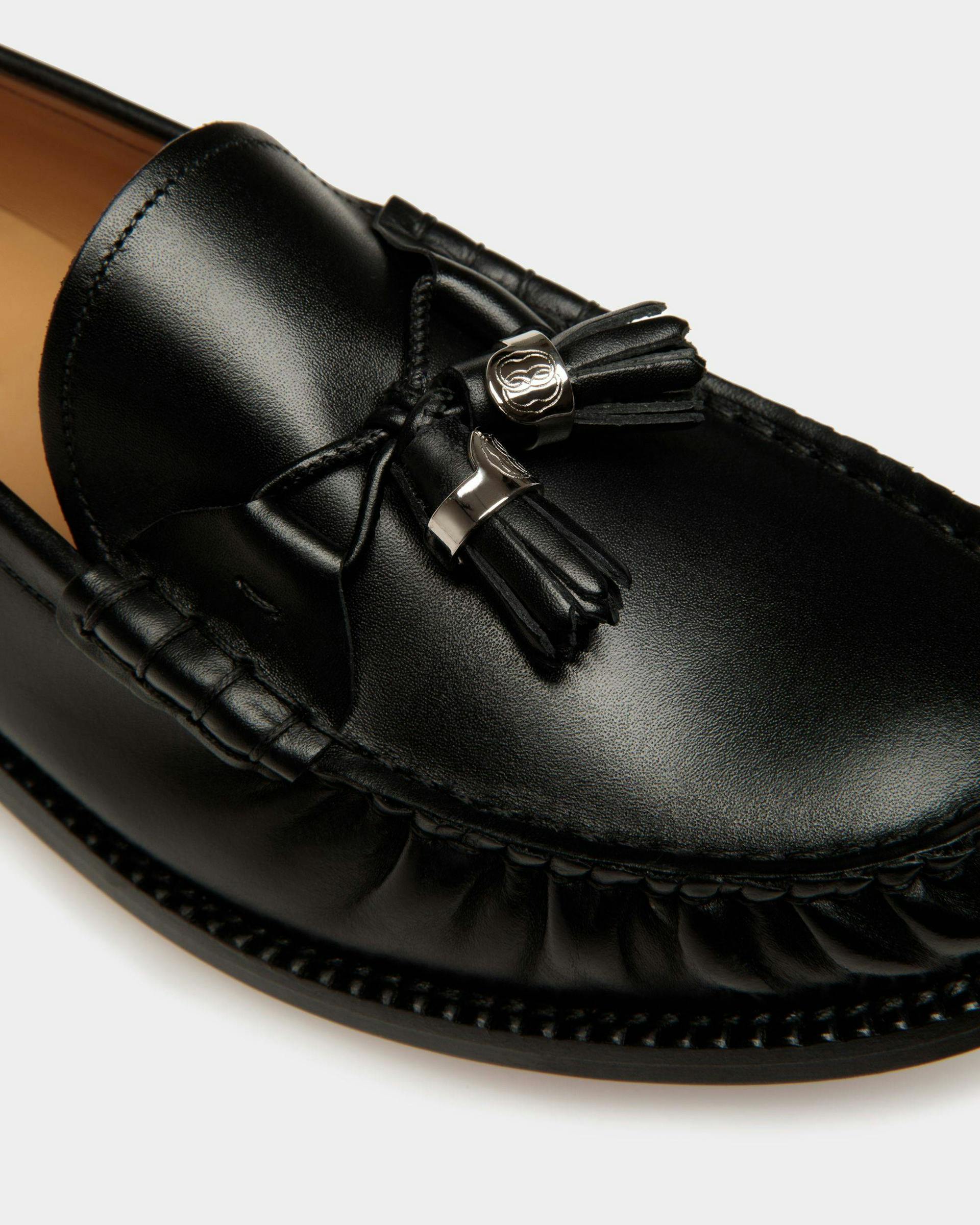 Rome Moccasins In Black Leather - Women's - Bally - 04