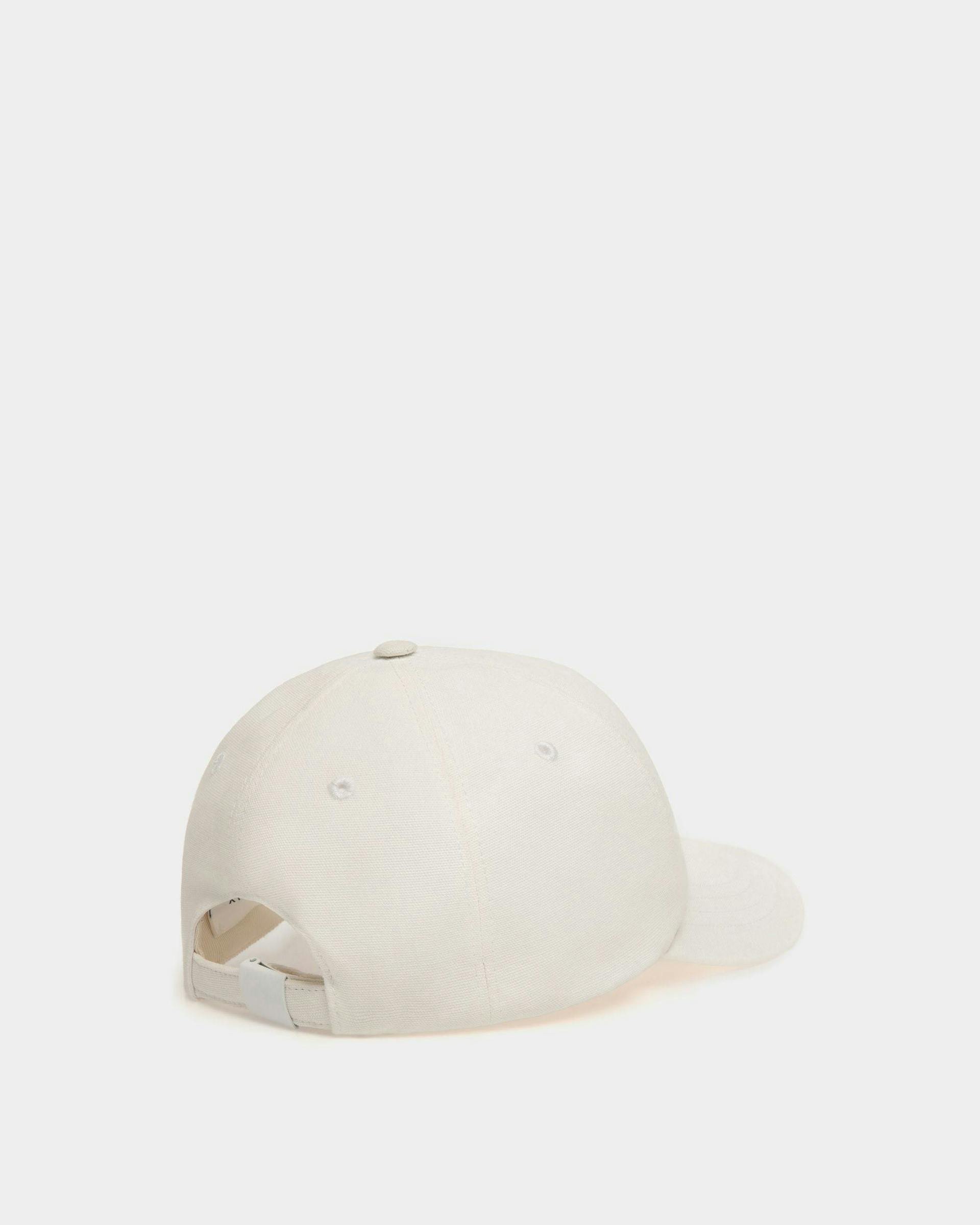 Women's Baseball Hat in White Cotton | Bally | Still Life 3/4 Back
