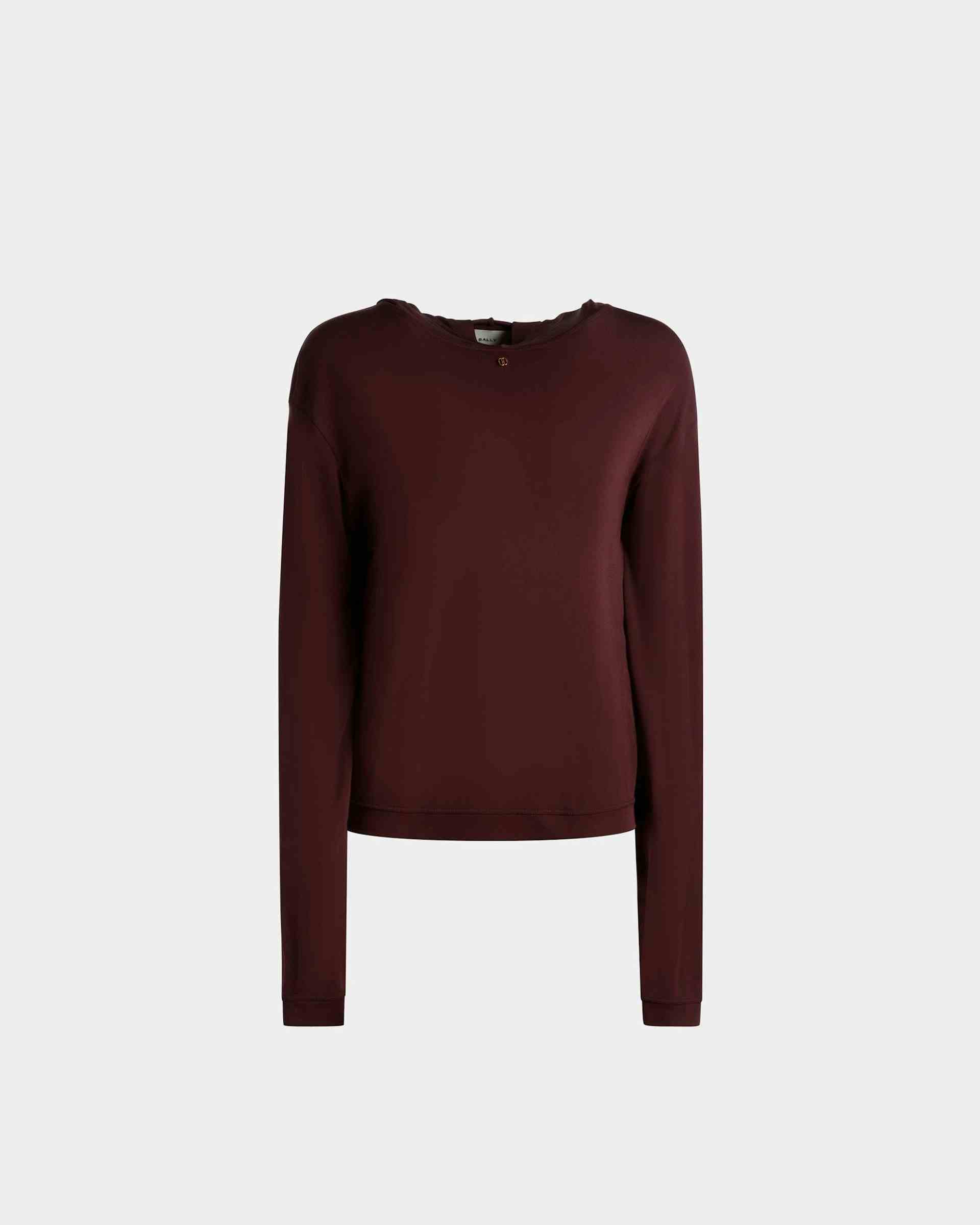 Hooded Sweatshirt In Burgundy Fabric - Women's - Bally