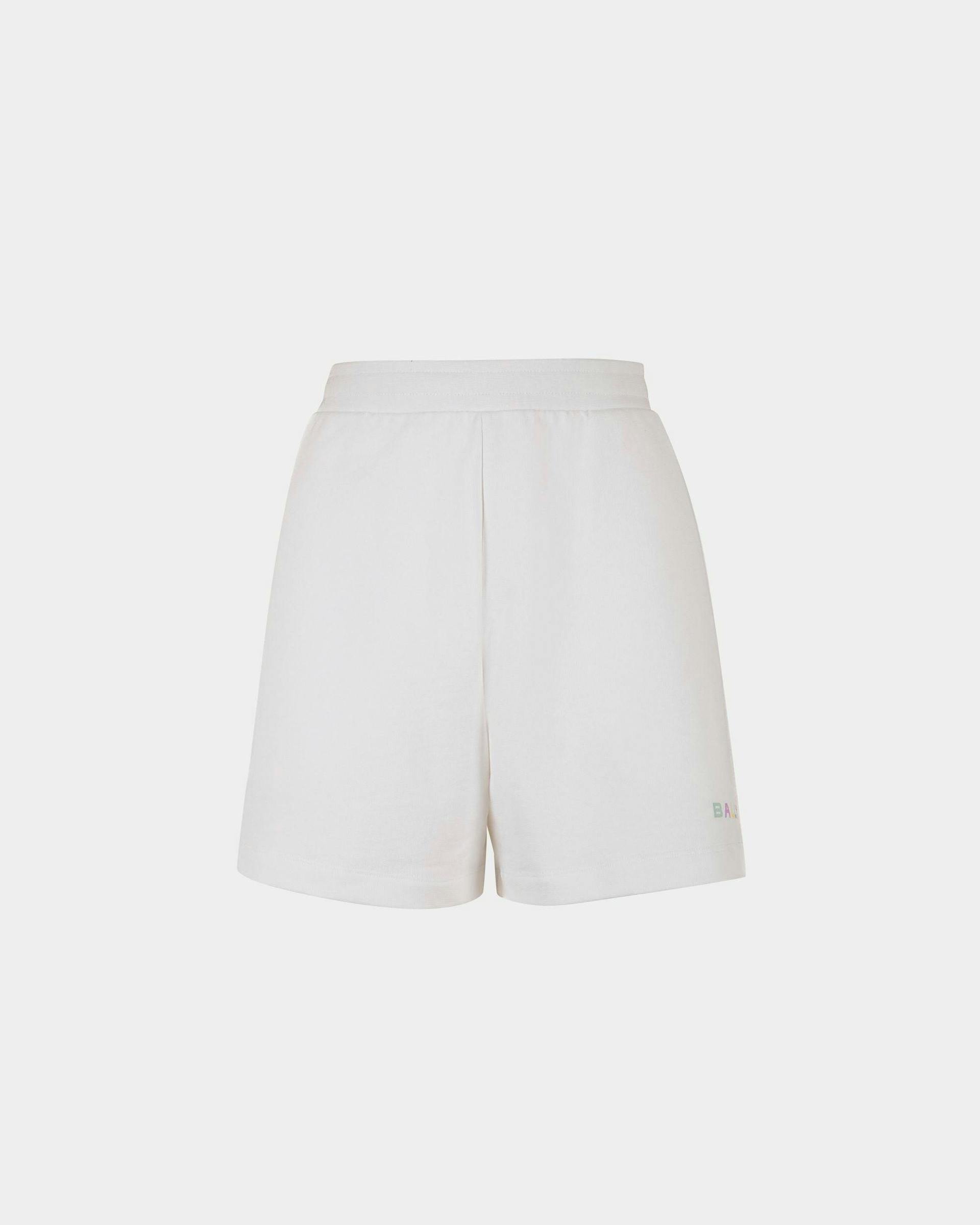 Shorts in White Cotton Fleece - Women's - Bally - 01