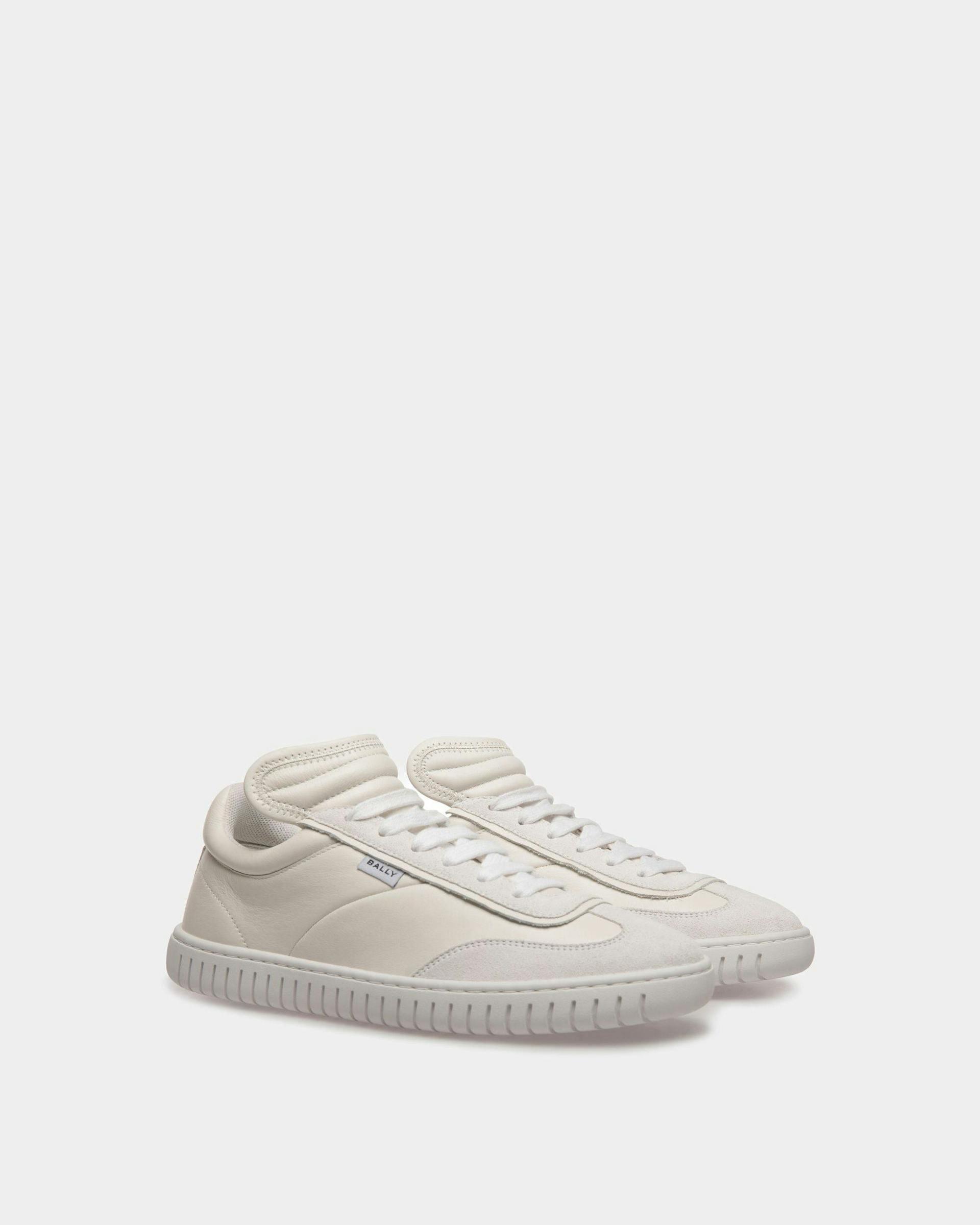 Women's Player Sneakers In White Leather | Bally | Still Life 3/4 Front