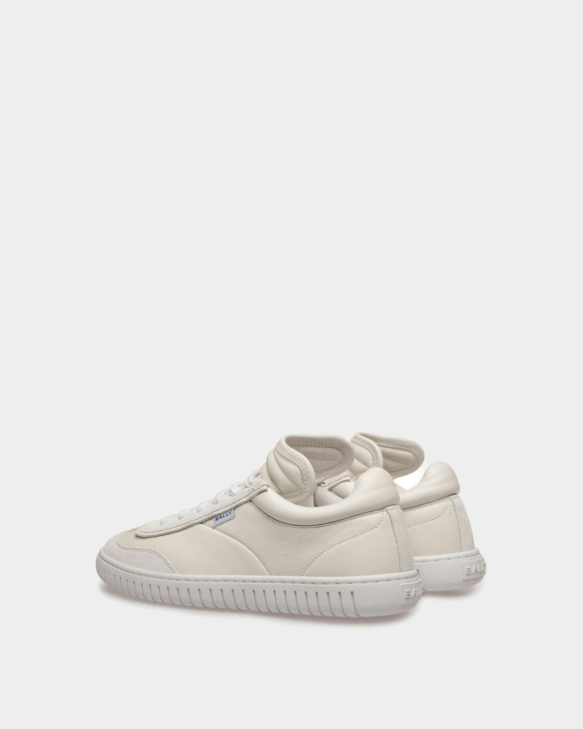Women's Player Sneakers In White Leather | Bally | Still Life 3/4 Back