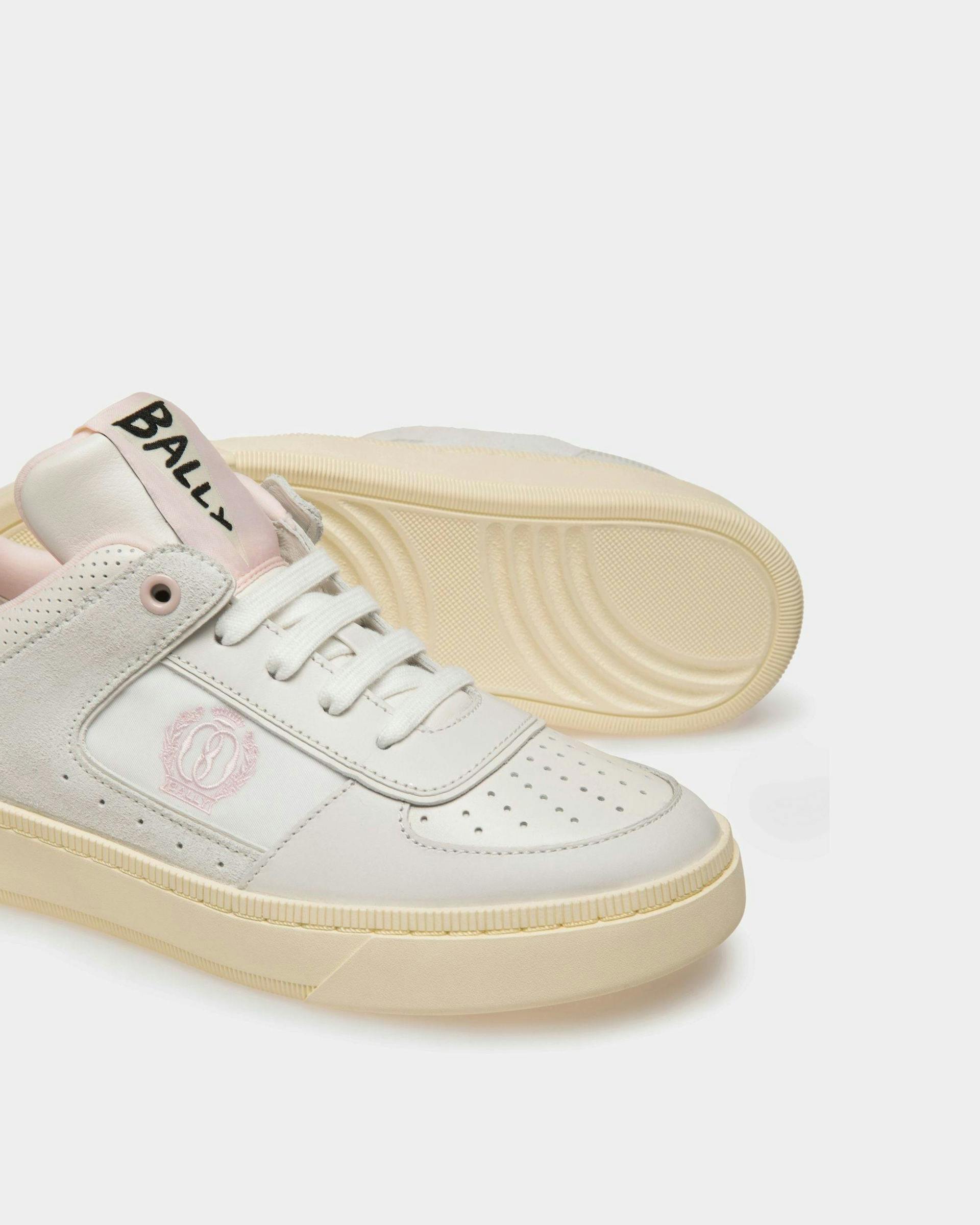 Raise Sneakers In White And Pink Leather - Women's - Bally - 04