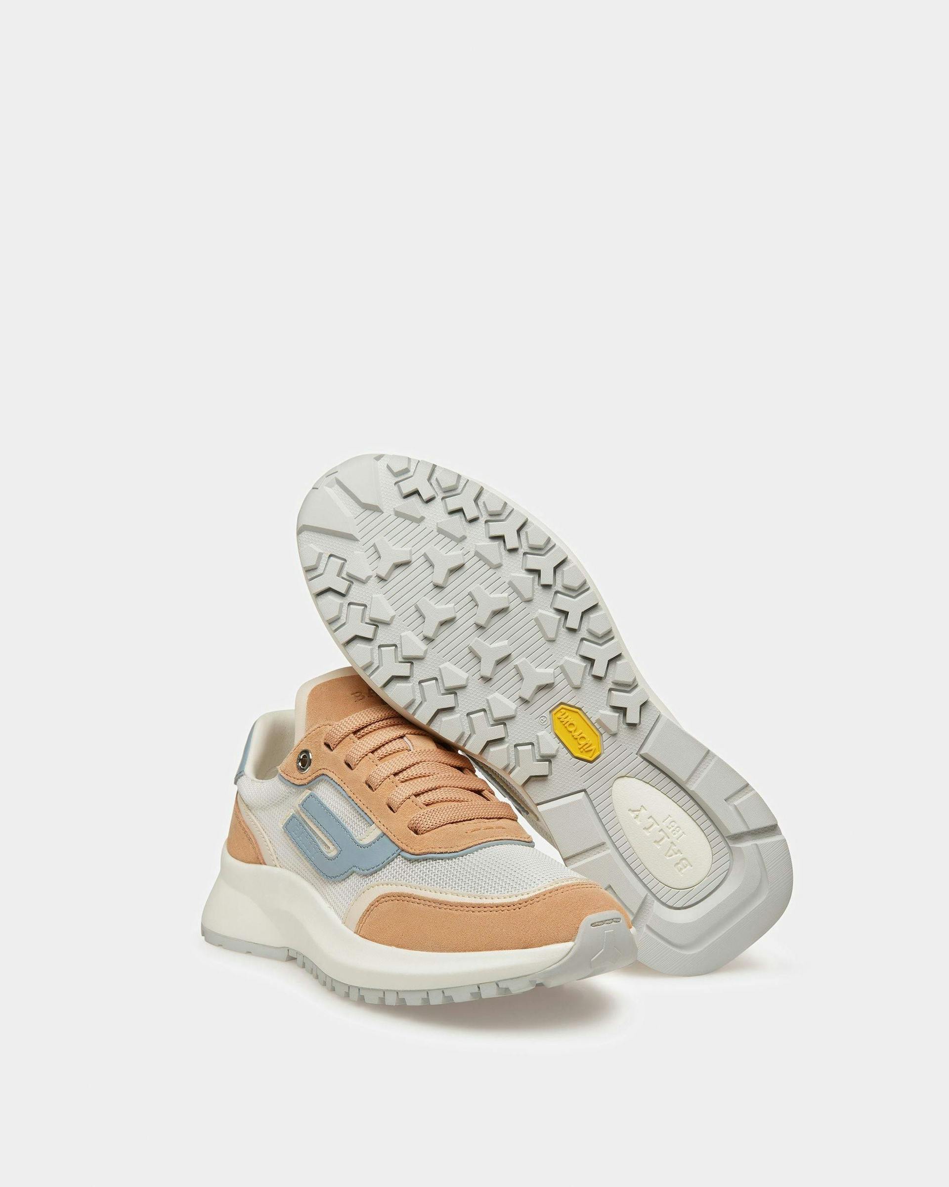Demmy Leather And Fabric Sneakers In Peach - Women's - Bally - 05