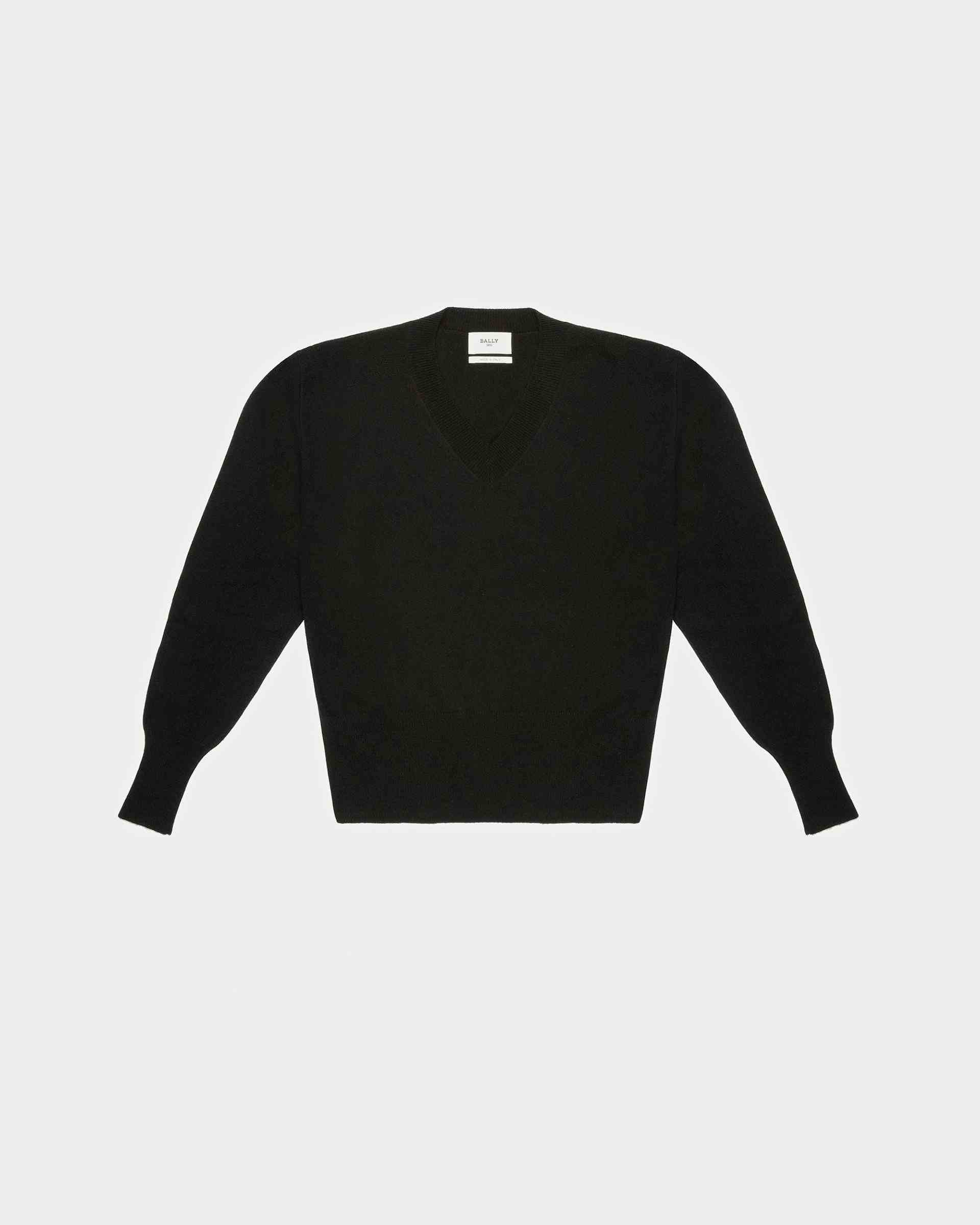 Cashmere V-Neck Sweater In Black - Women's - Bally