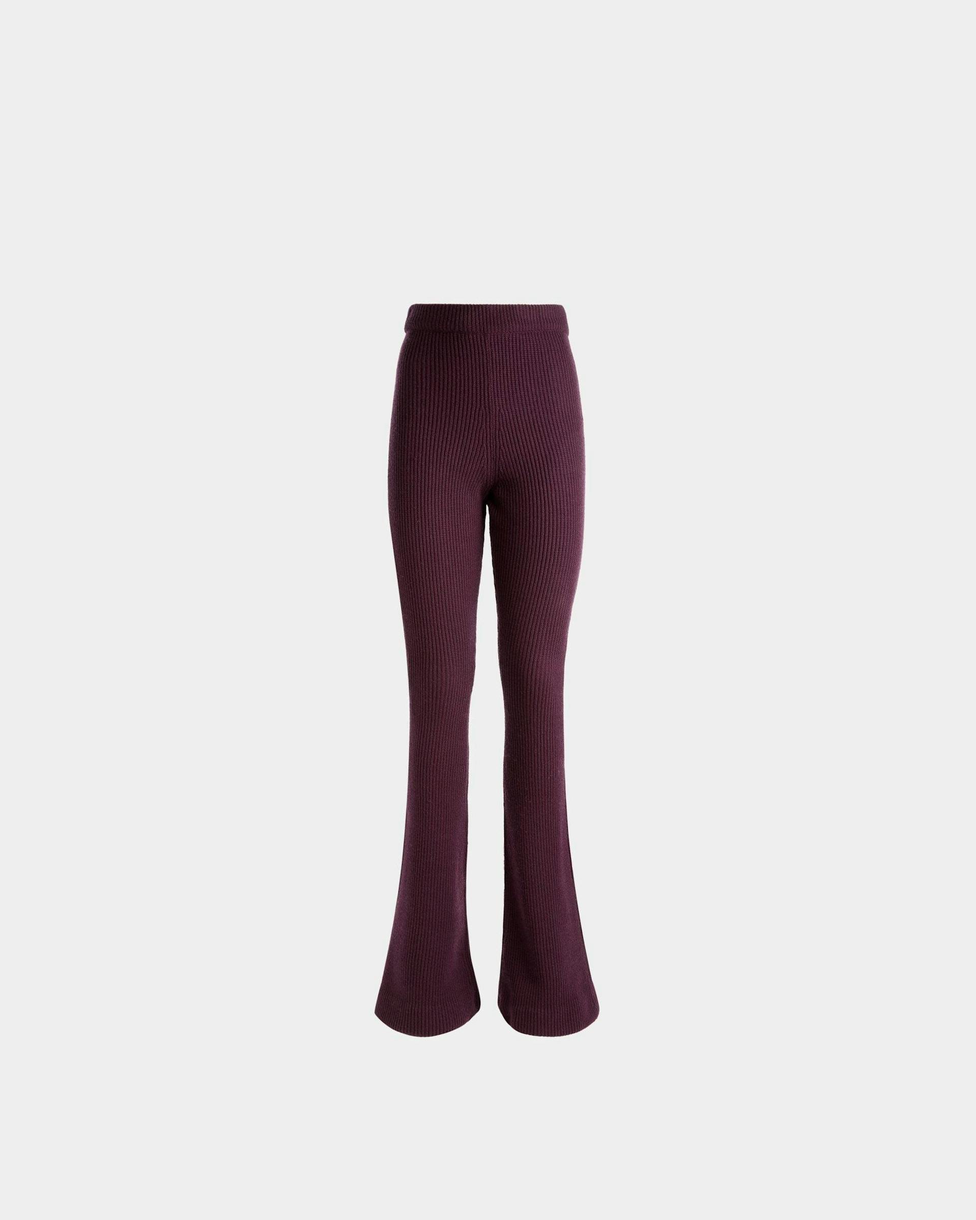 Flared Trousers In Orchid Wool - Women's - Bally - 01