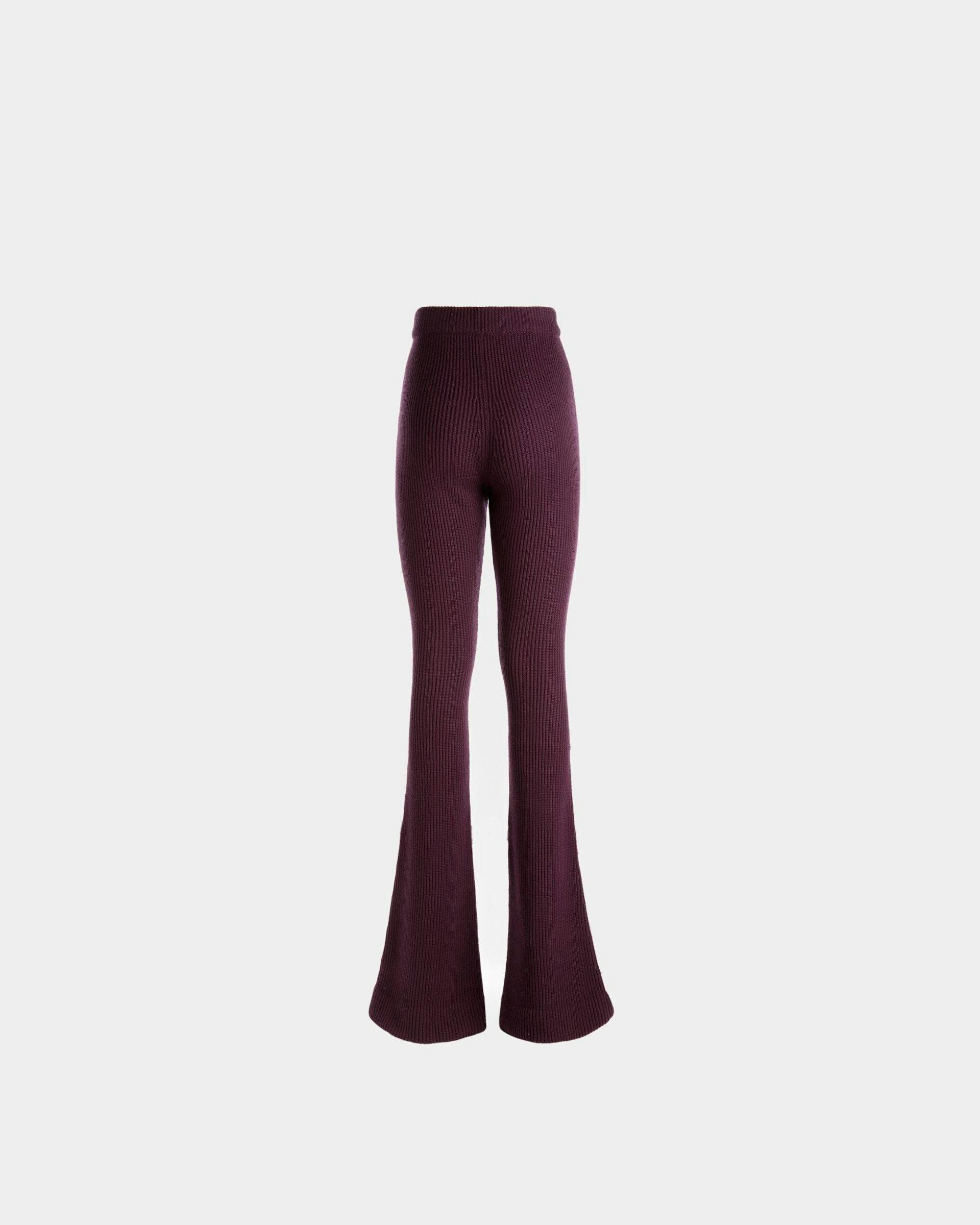 Flared Trousers In Orchid Wool - Women's - Bally - 07