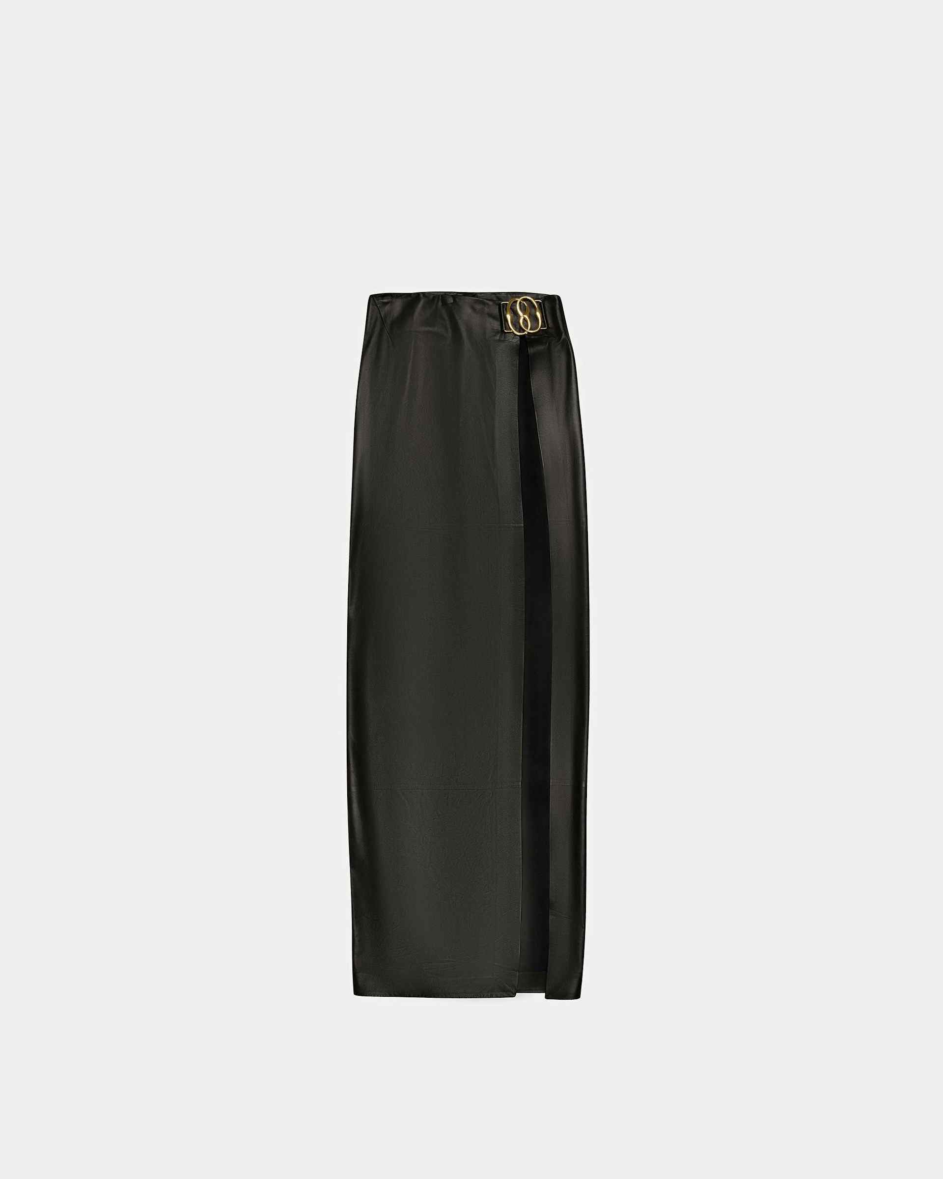 Side Split Leather Skirt
