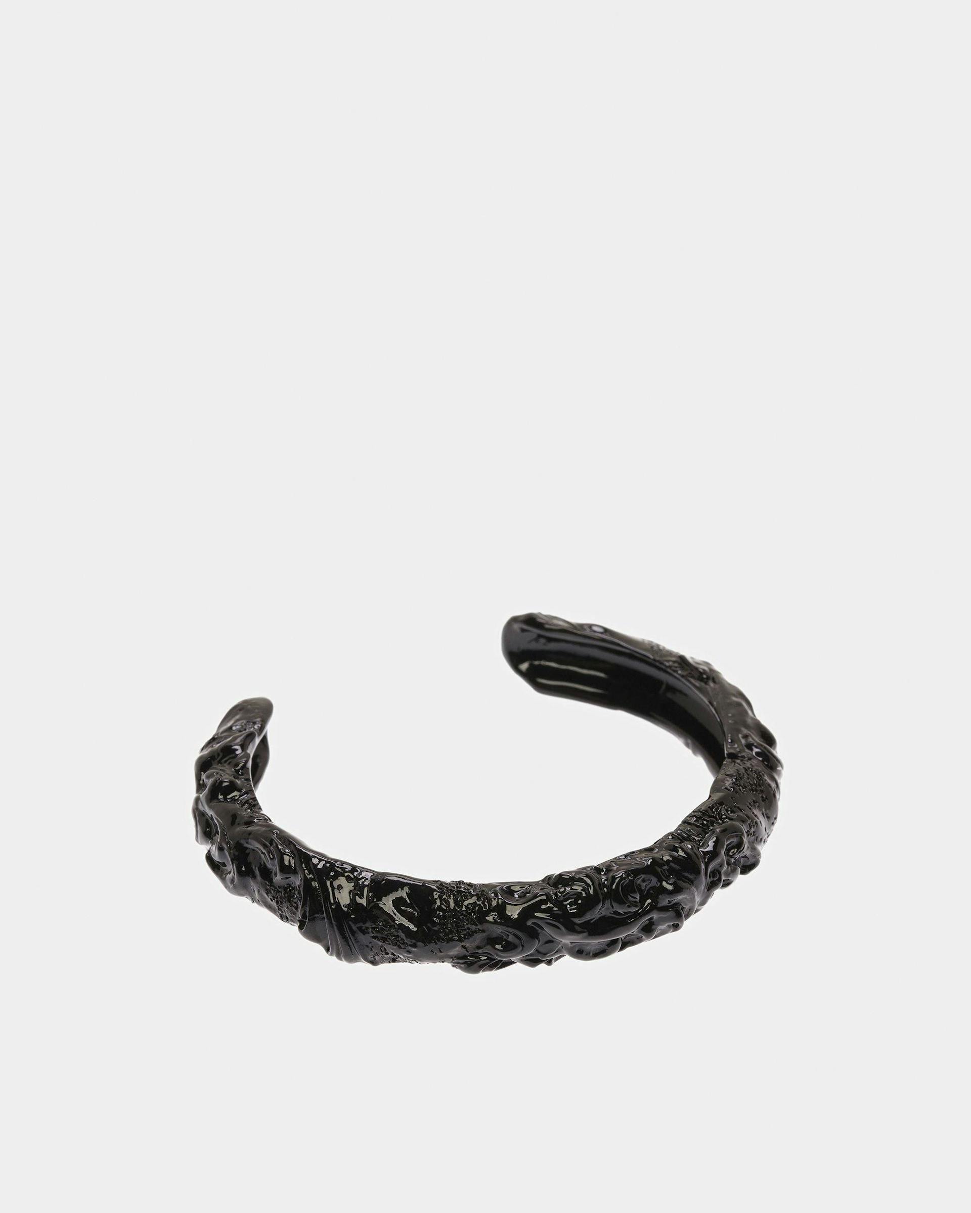 Sculptural-Effect Cuff Bracelet In Black - Women's - Bally - 01