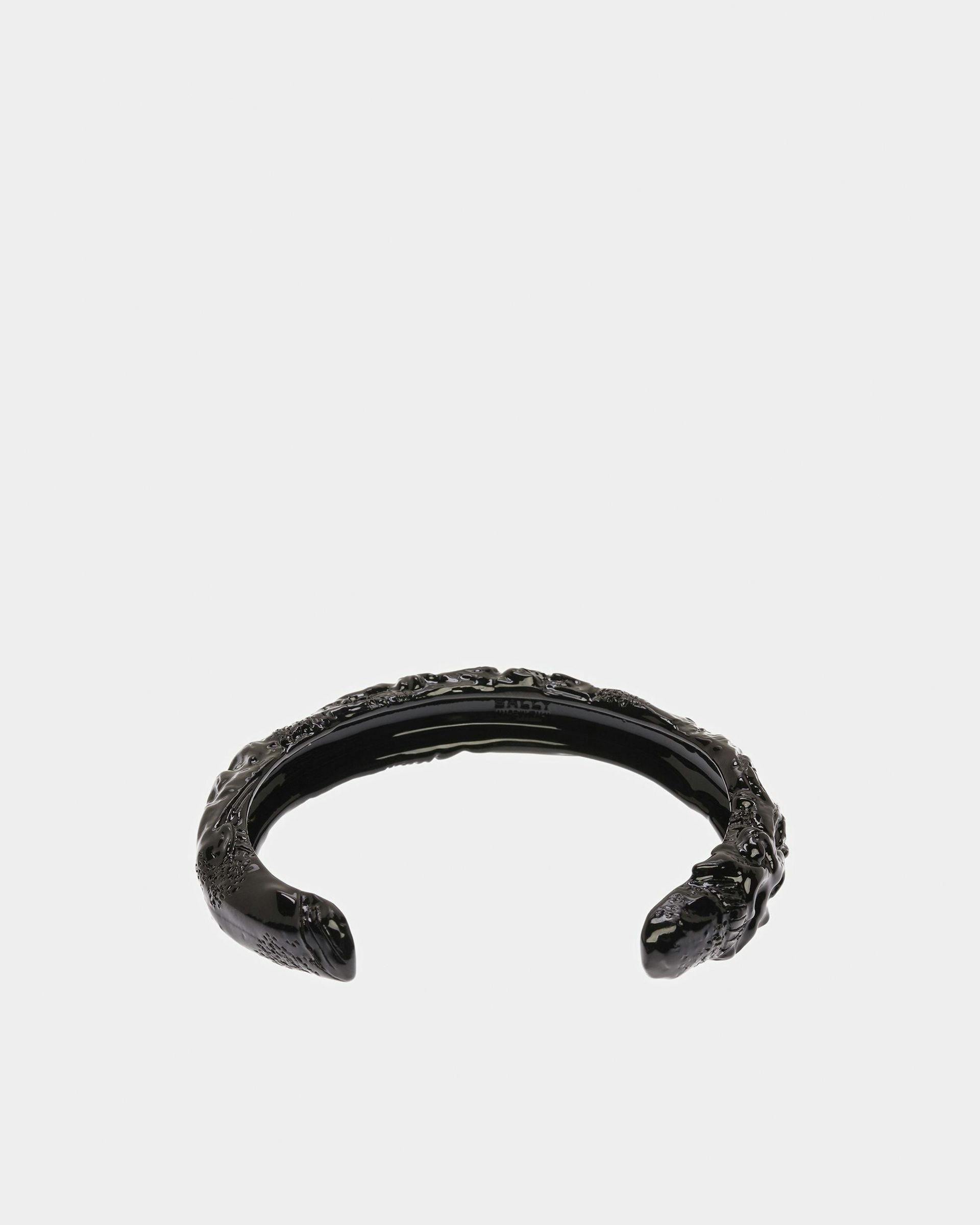 Sculptural-Effect Cuff Bracelet In Black - Women's - Bally - 03
