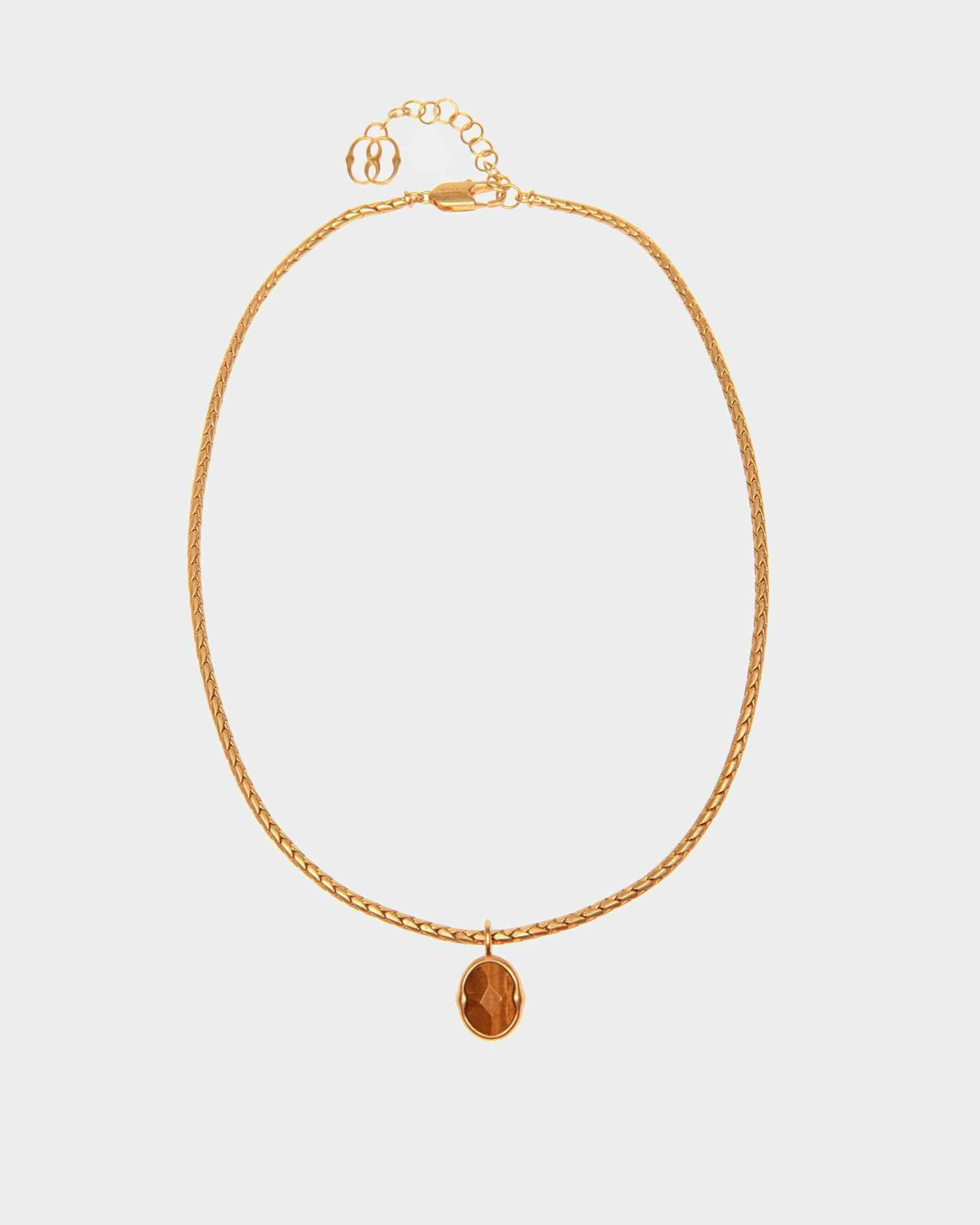 Frame Outline Necklace In Hammered Gold - Women's - Bally