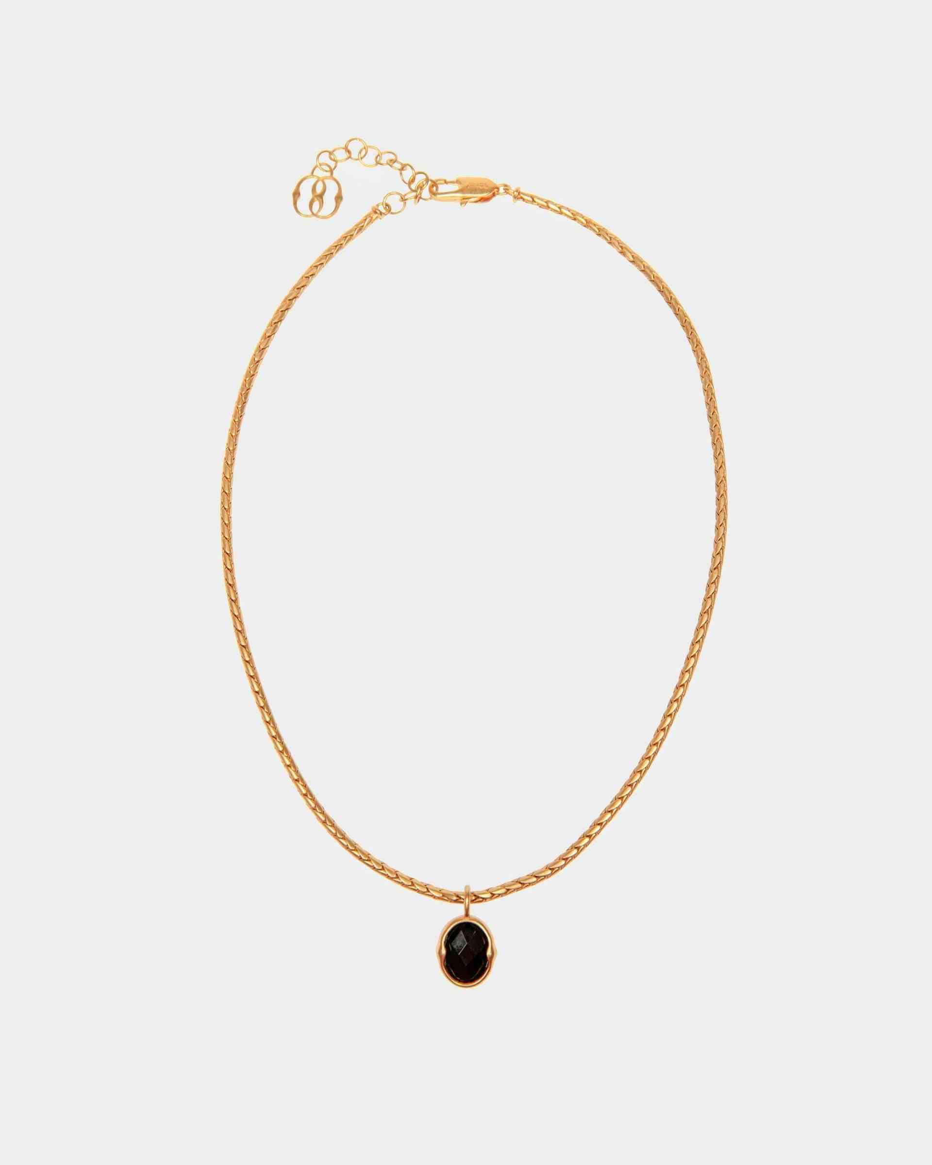 Frame Outline Necklace With A Snake Chain - Women's - Bally