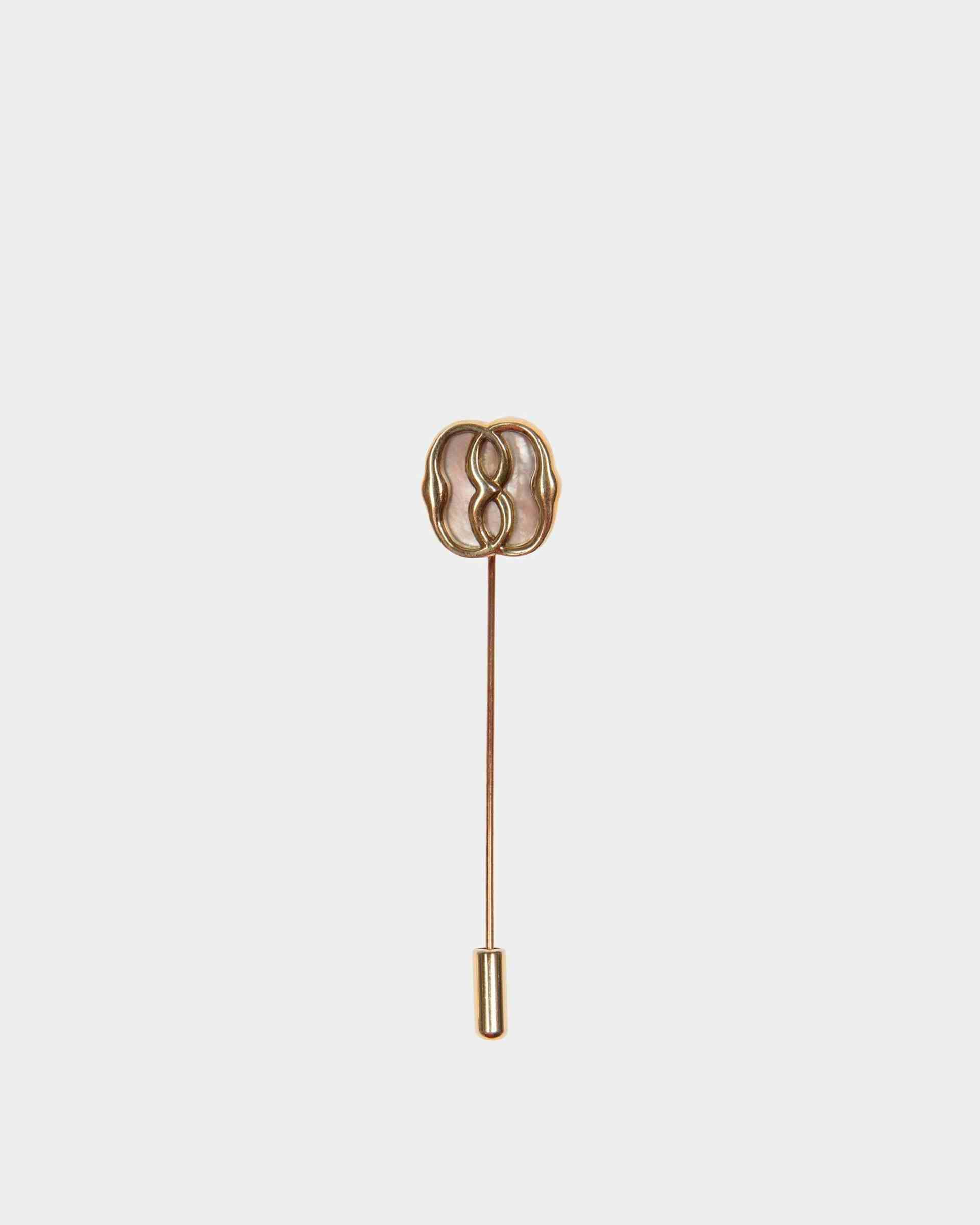Emblem Pin In Hammered Gold - Women's - Bally