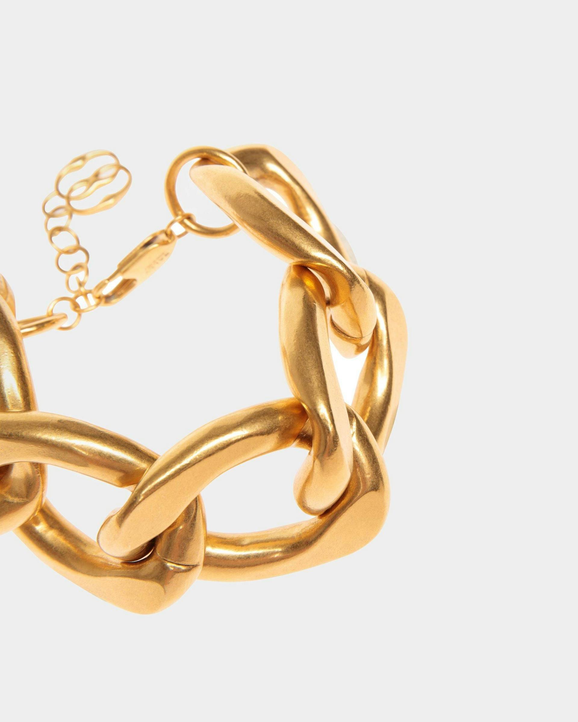 Chain Bracelet In Hammered Gold - Women's - Bally - 03