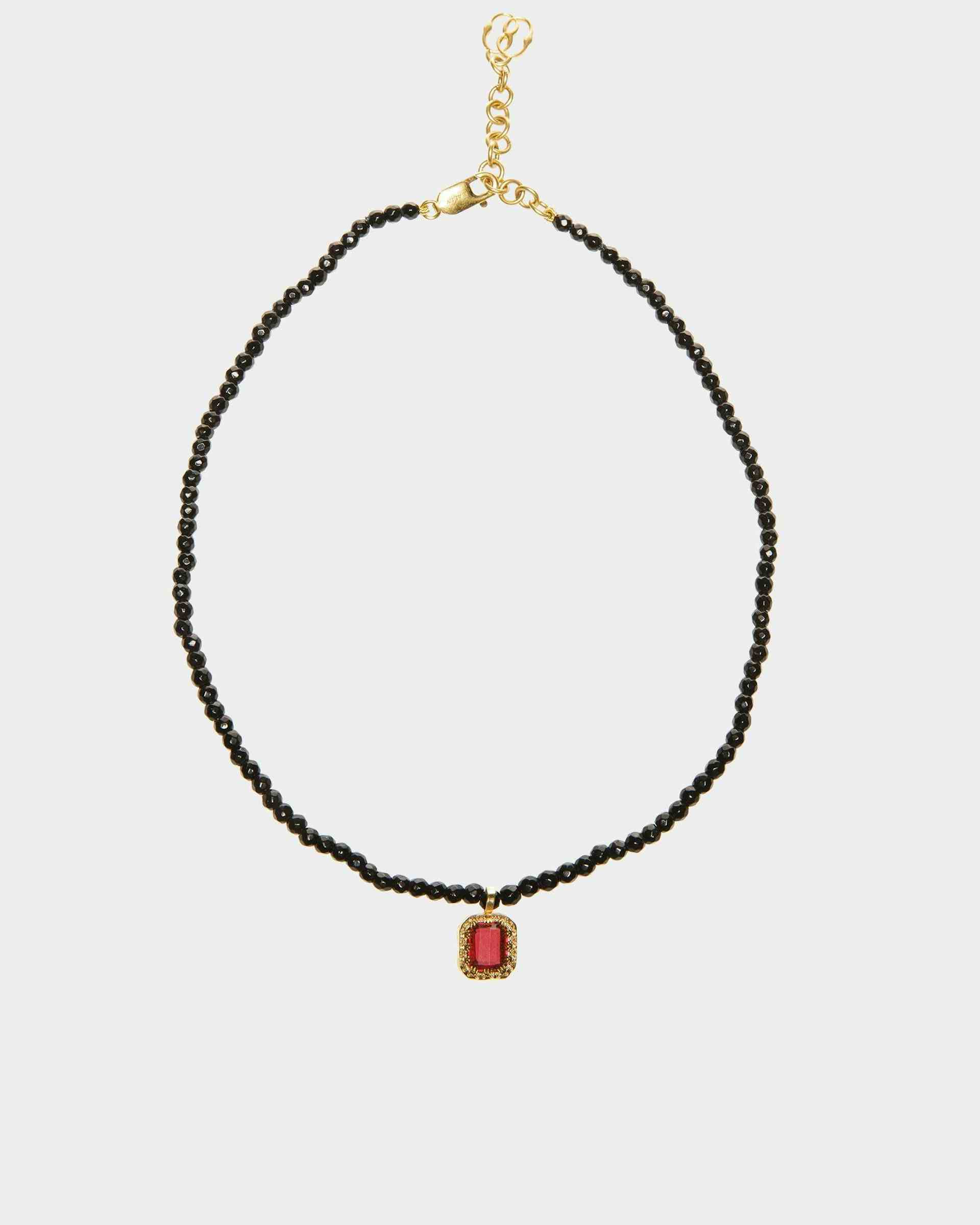 Beaded Chain Necklace In Black - Women's - Bally