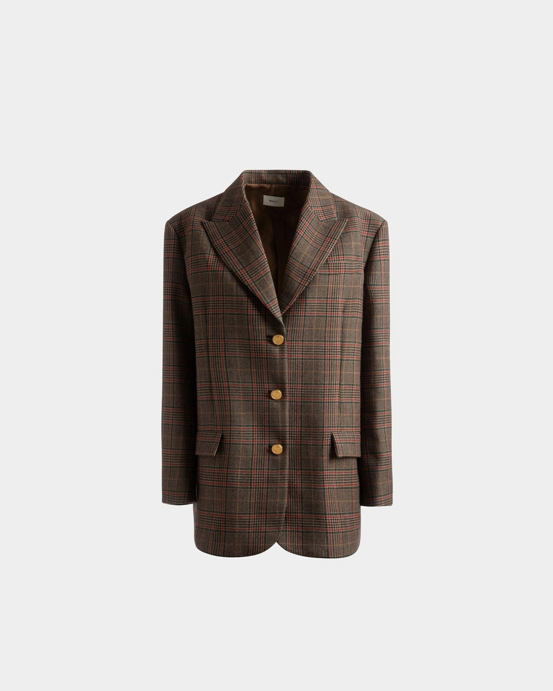 Checked Jacket In Multicolor Wool - Women's - Bally - 01