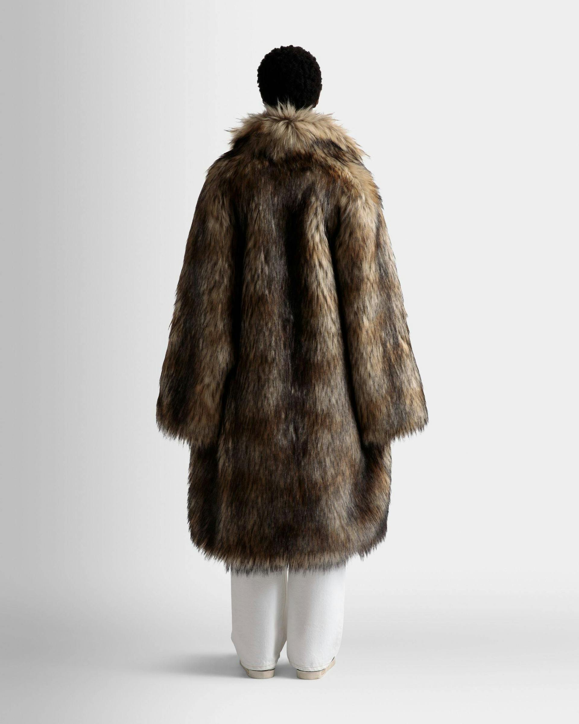 Faux Fur Coat In Multi Brown - Women's - Bally - 06