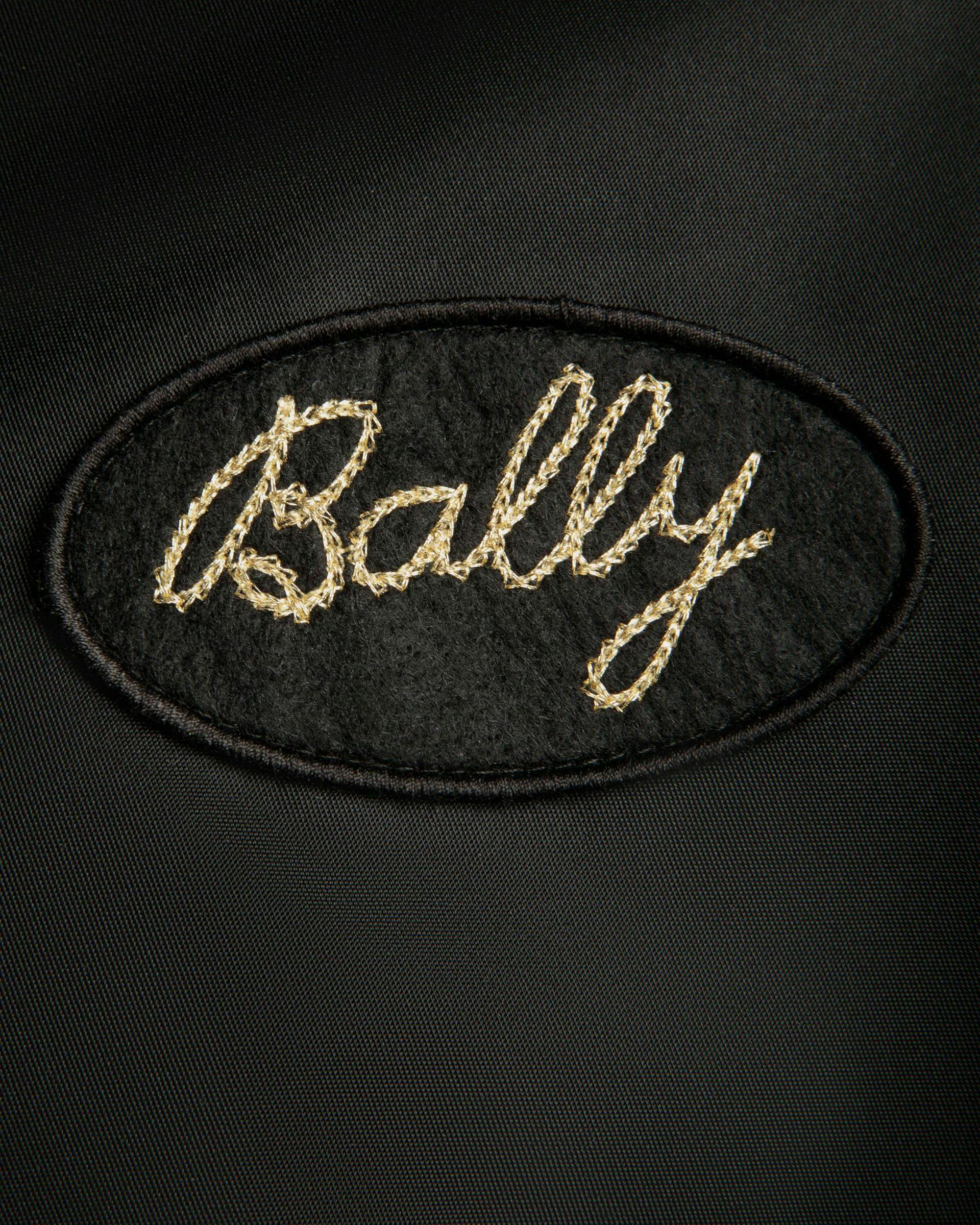 Women's Bomber Jacket in Black Nylon | Bally | On Model Detail