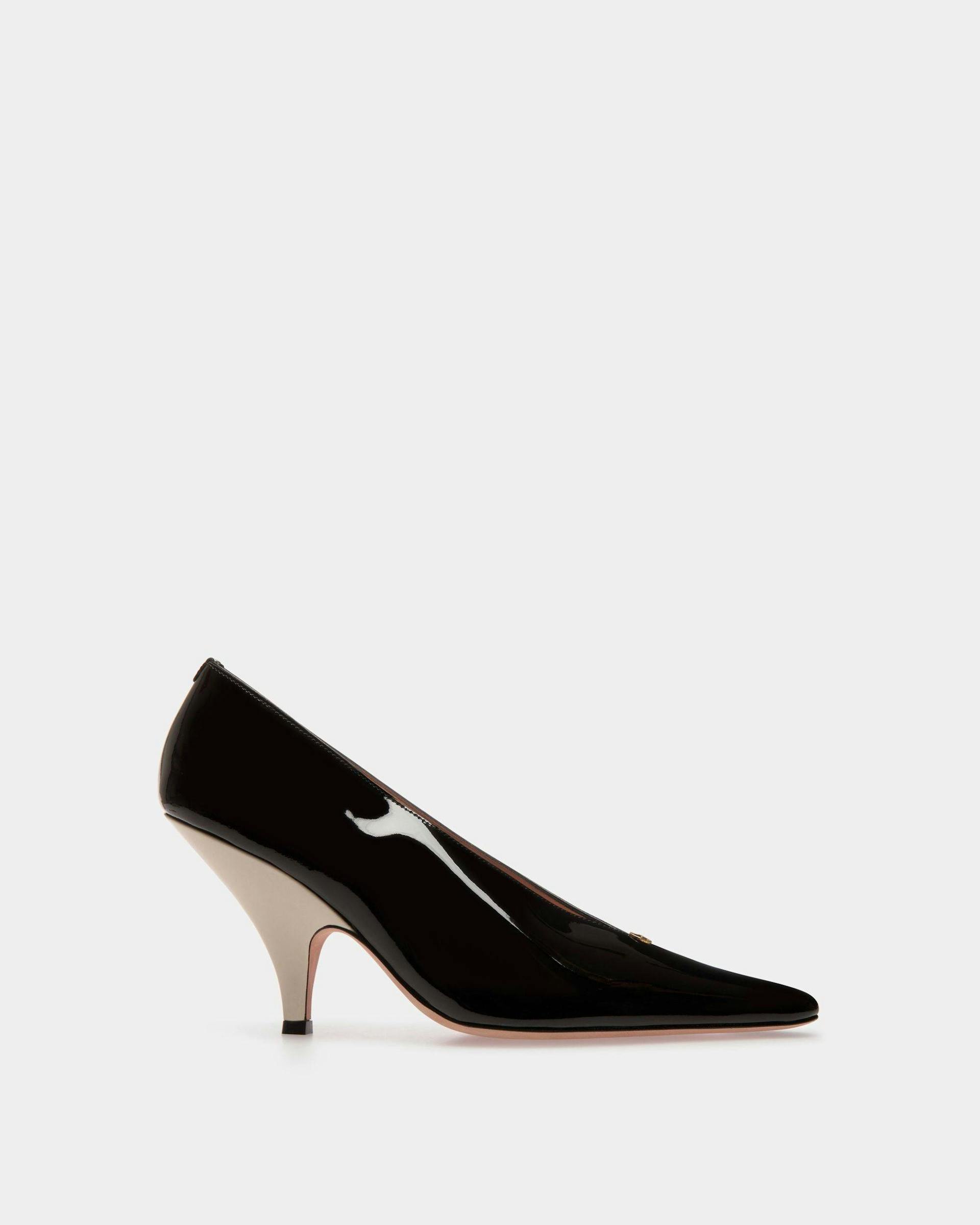 Katy Pump In Black And Bone Leather - Women's - Bally - 01