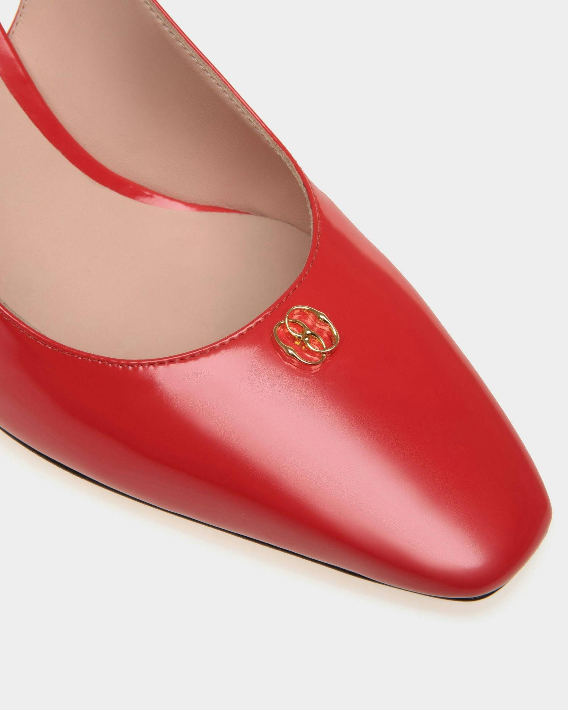 Women's Sylt Slingback Pump In Red Leather | Bally | Still Life Detail