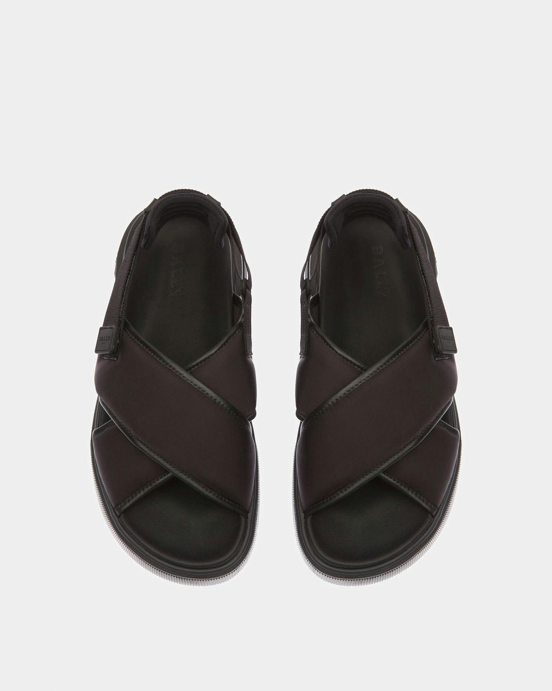Jodye Leather And Nylon Sandals In Black - Women's - Bally - 02