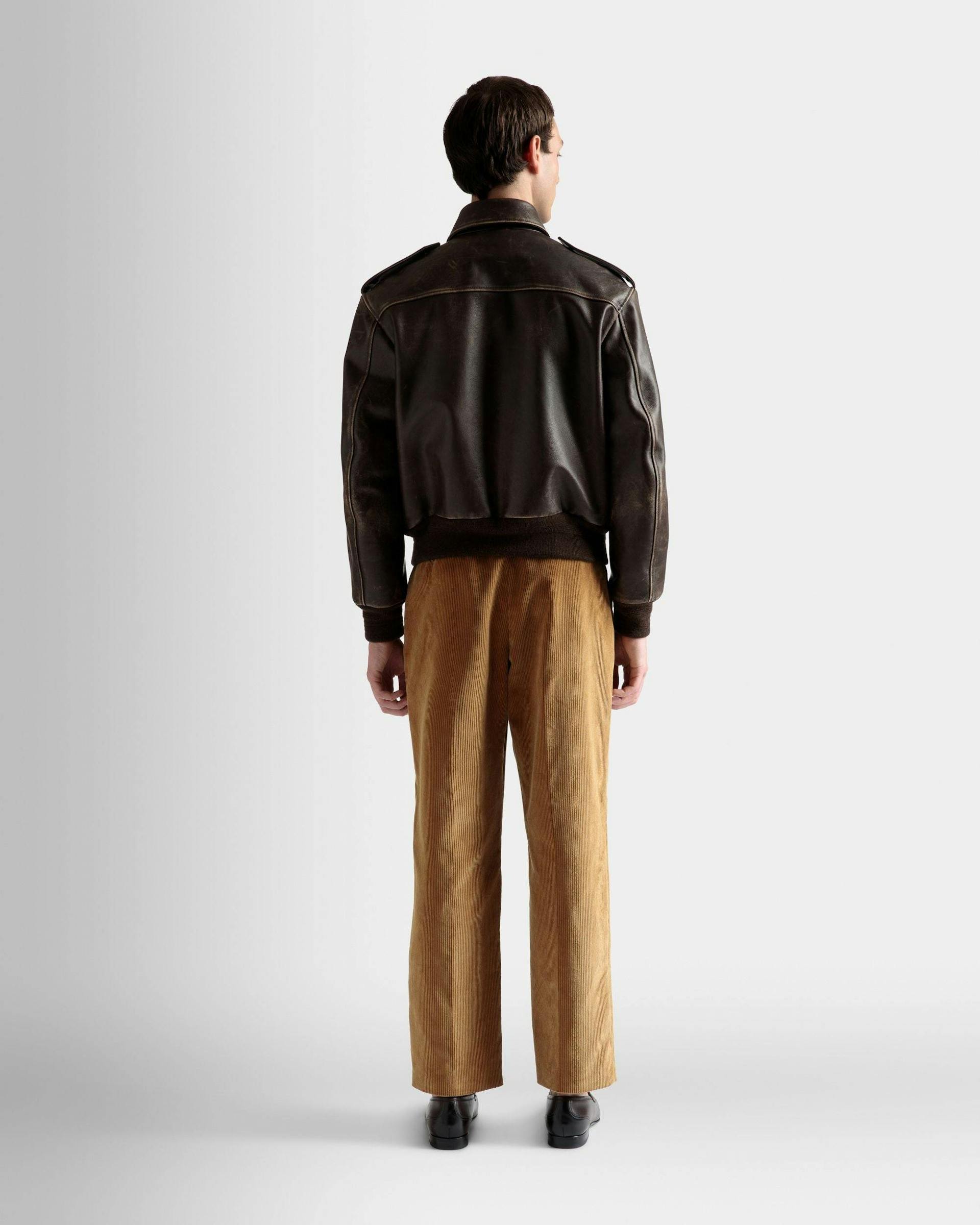 Bomber Jacket | Men's Jacket | Brown Leather | Bally