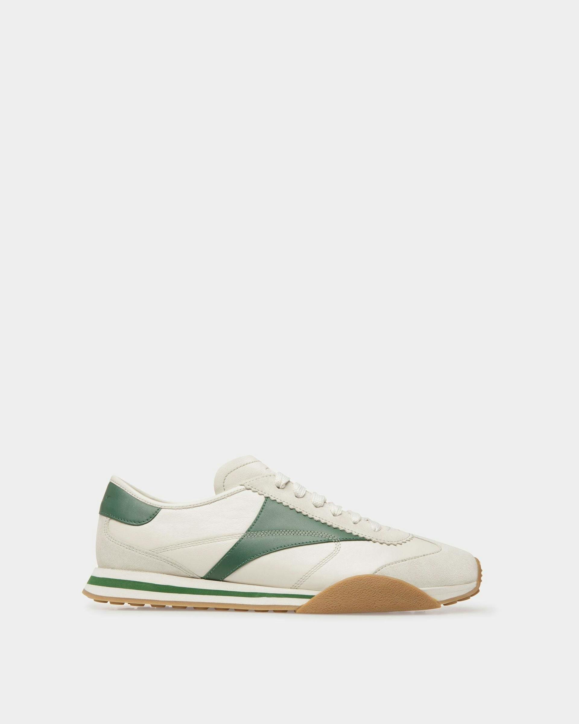 Sonney | Men's Sneakers | Dusty White And Kelly Green Leather| Bally
