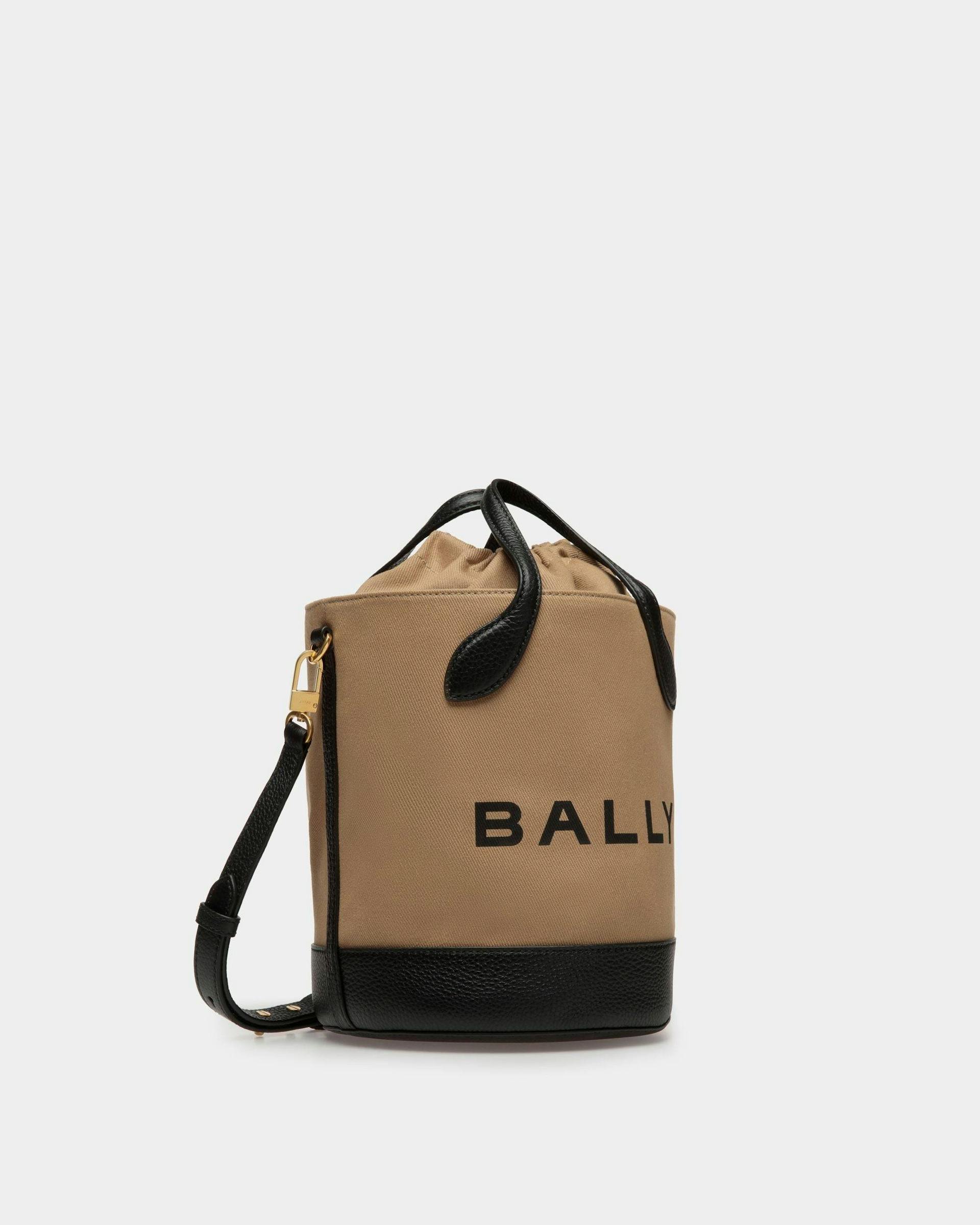 Bar 8 Hours | Women's Bucket Bag | Sand And Black Fabric | Bally