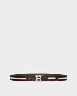 B Buckle Fabric 35mm Belt In Black
