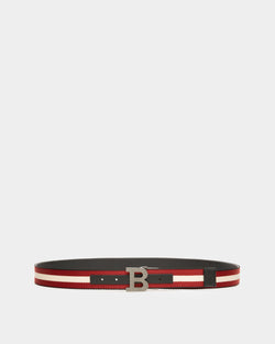 B Buckle Fabric 35mm Belt In Black