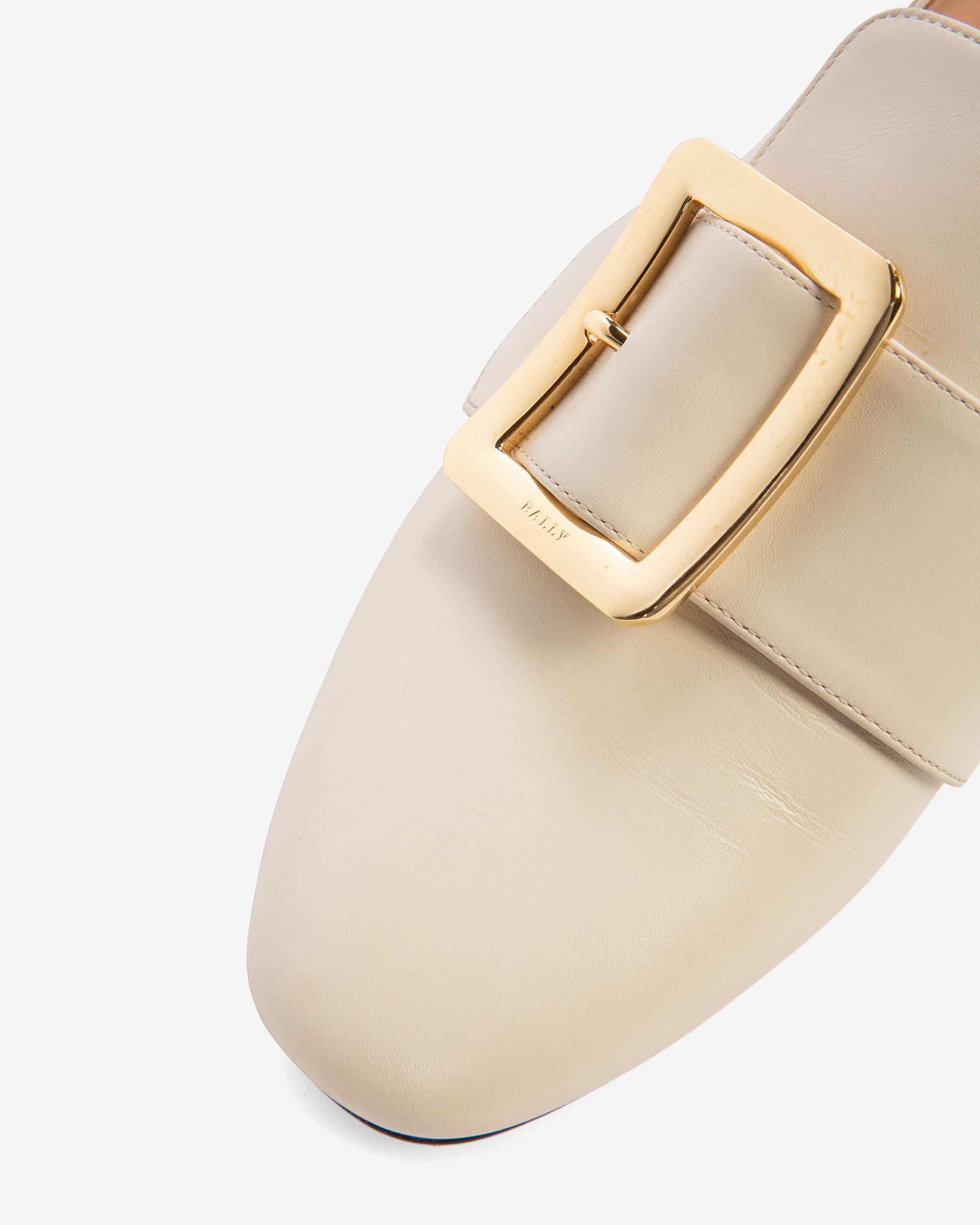 Bally Global - Janelle Leather Loafers In Bone - Bianco